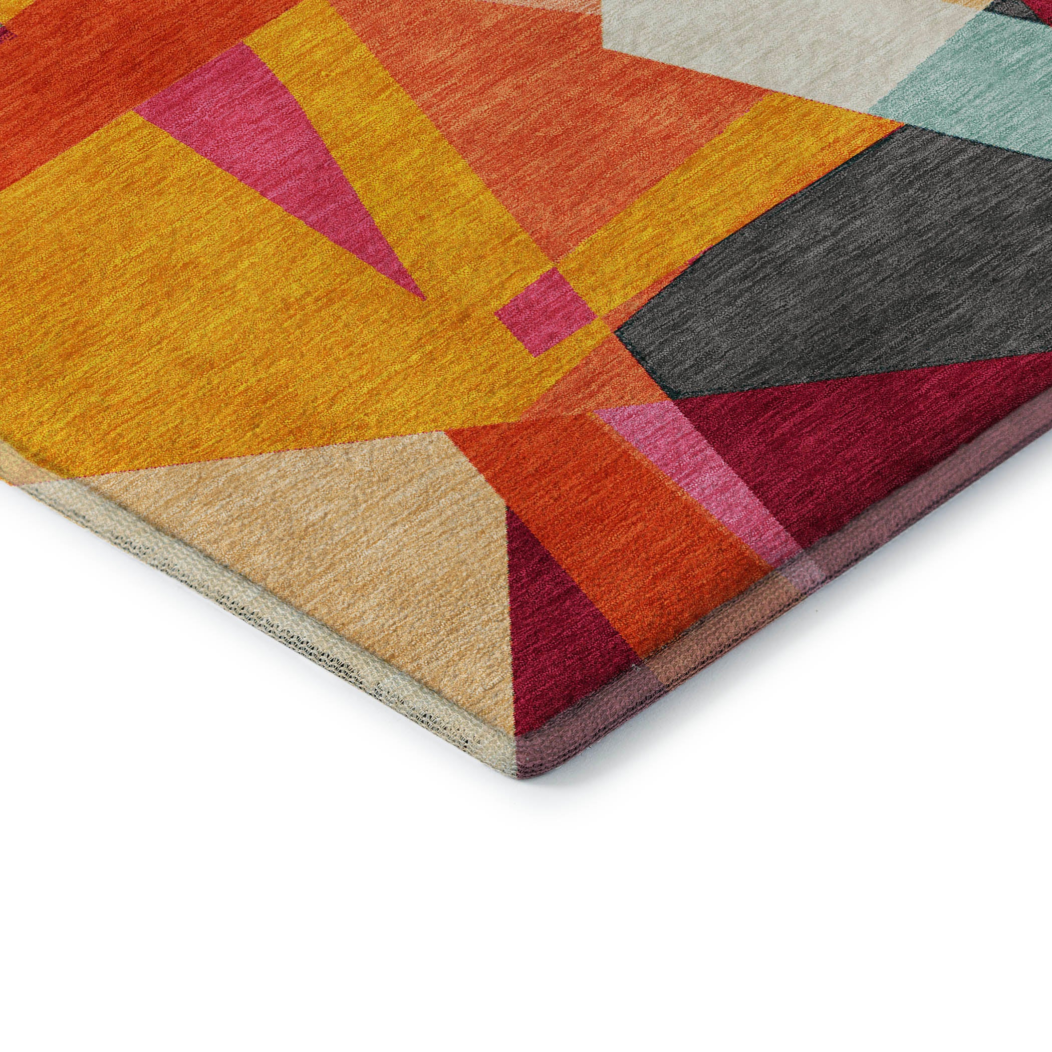 Cairo Machine Washable Transitional Orange Rug 1'8" x 2'6" #shape_Rectangle