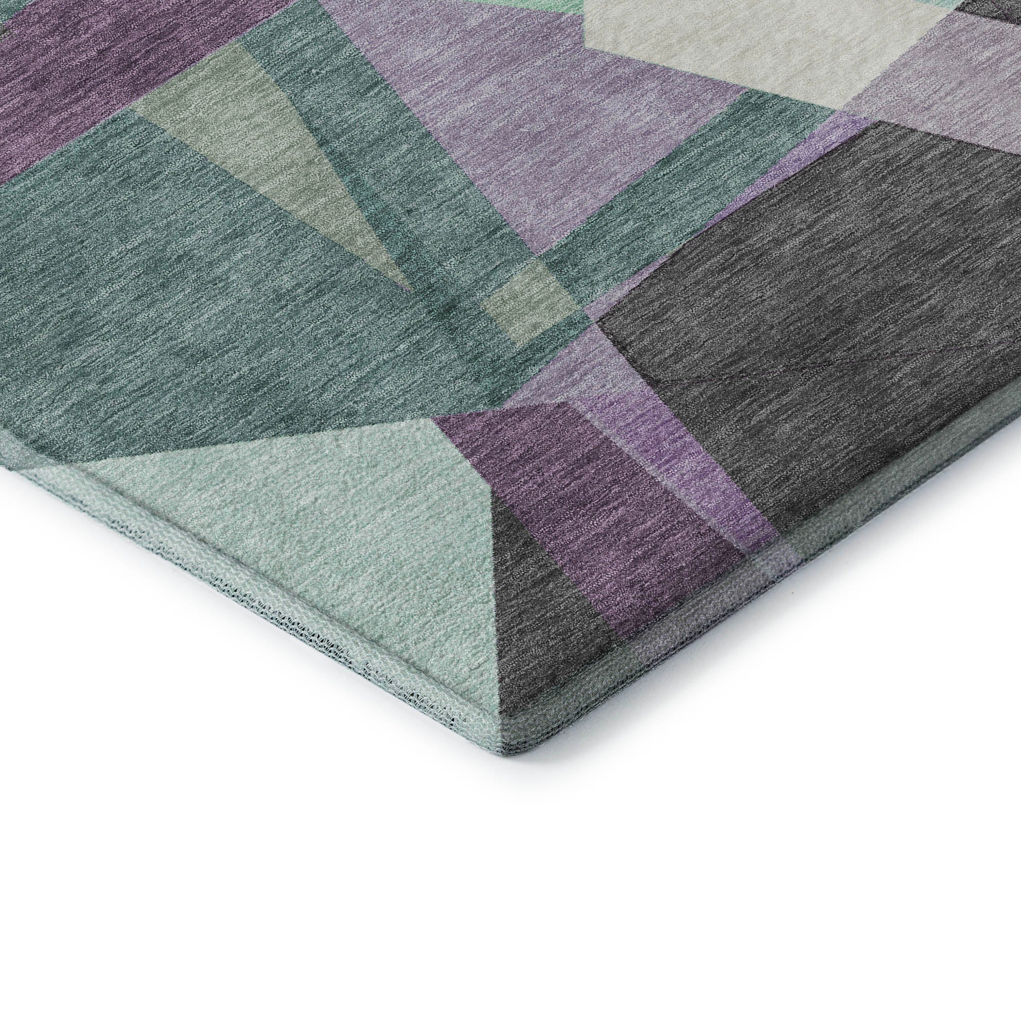 Cairo Machine Washable Transitional Purple Rug 1'8" x 2'6" #shape_Rectangle