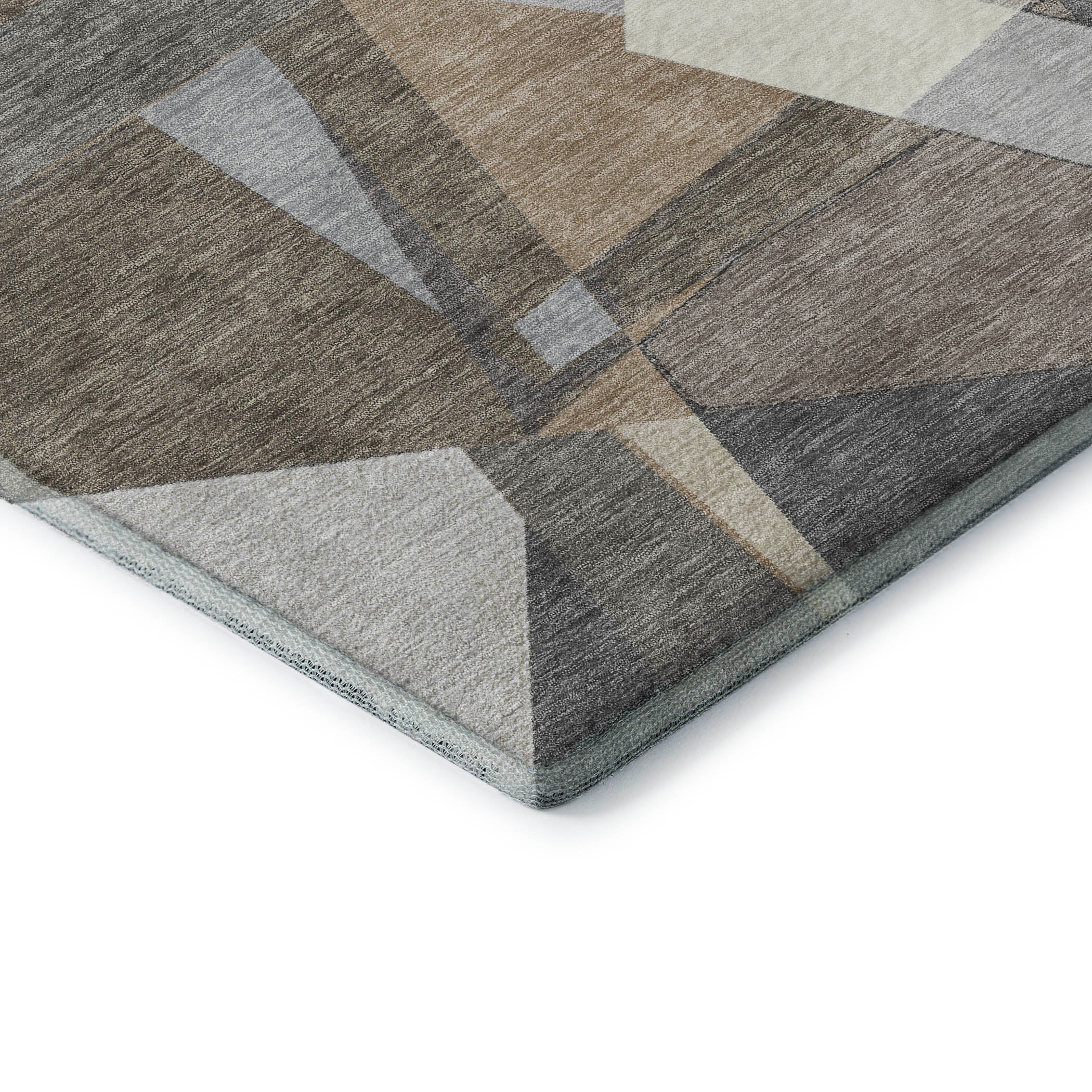 Cairo Machine Washable Transitional Taupe Brown Rug 1'8" x 2'6" #shape_Rectangle