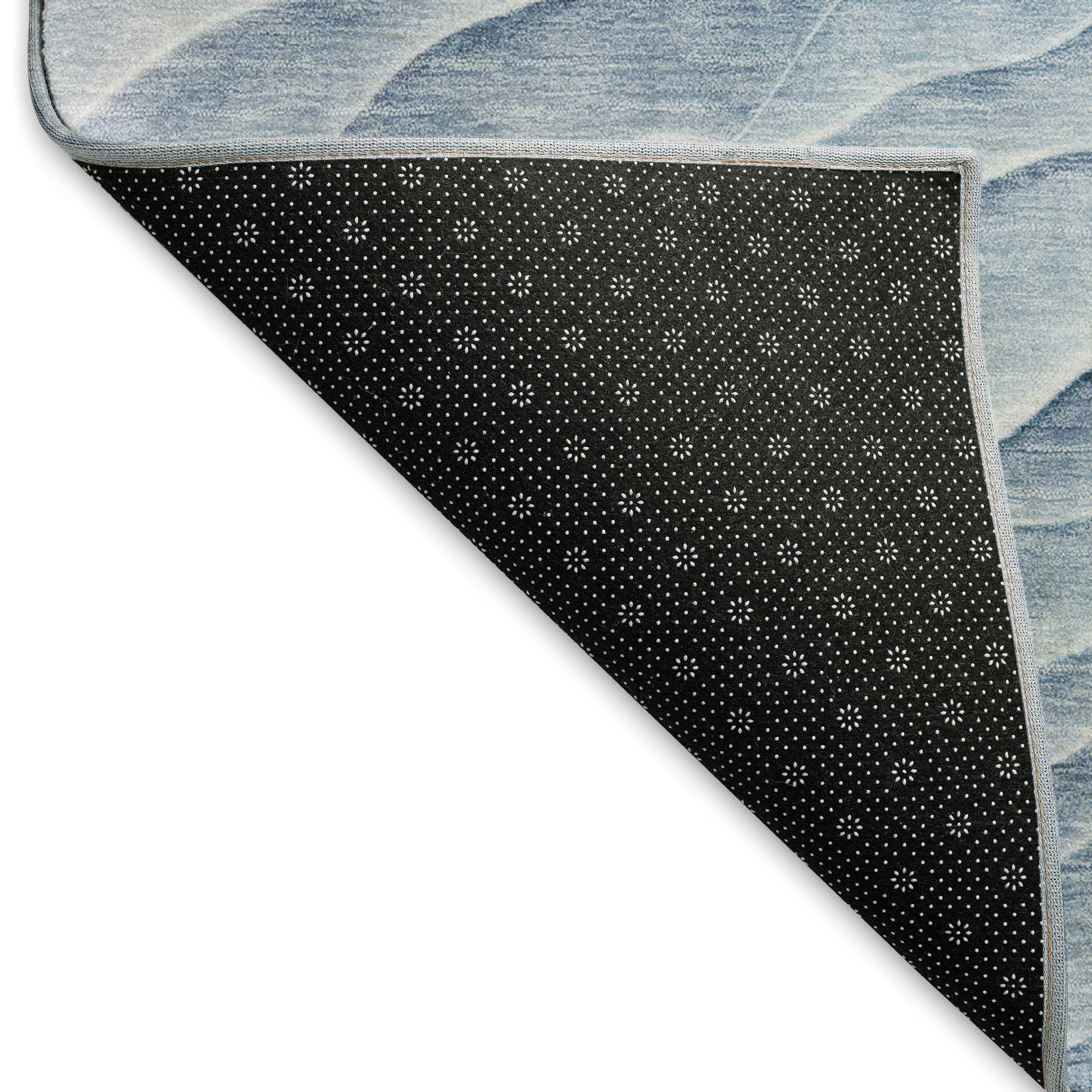 Seville Machine Washable Transitional Denim Blue Rug 1'8" x 2'6" #shape_Rectangle