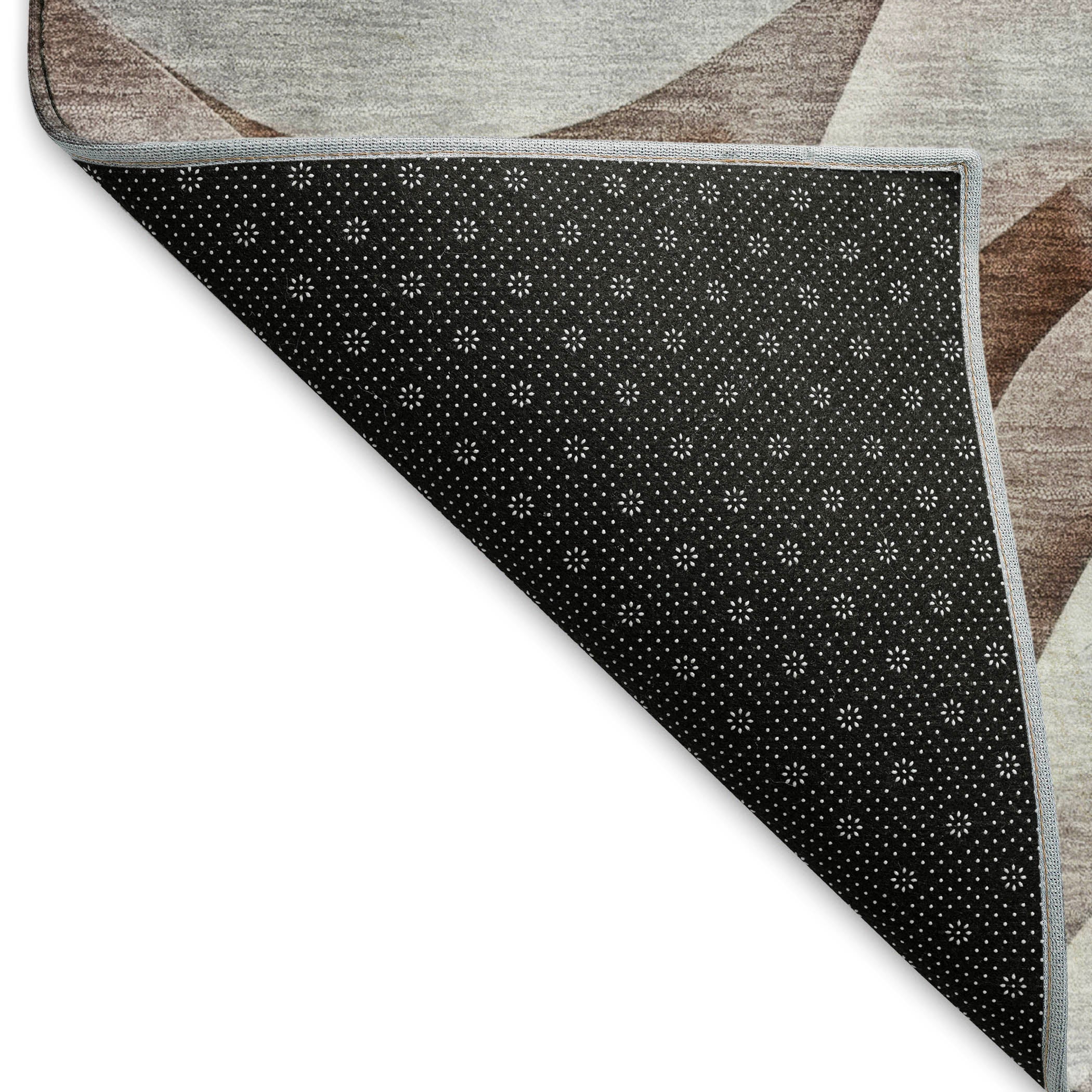 Oslo Machine Washable Transitional Mocha Brown Rug 1'8" x 2'6" #shape_Rectangle