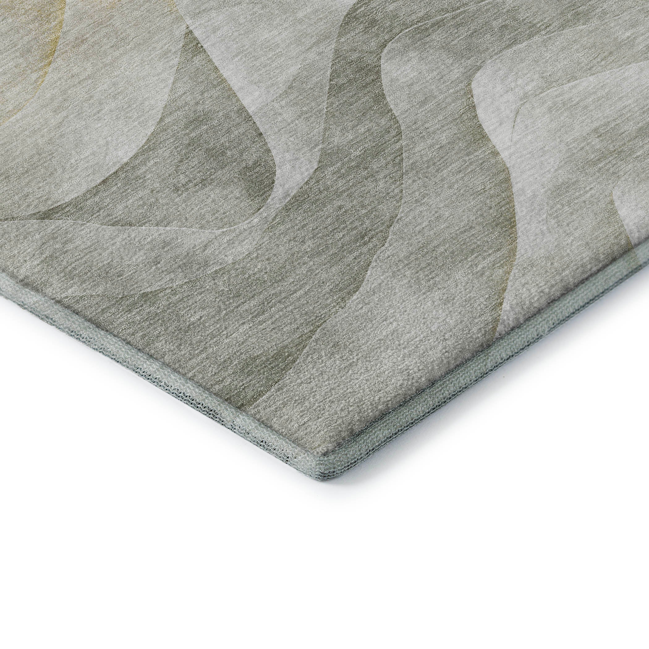 Oslo Machine Washable Transitional Silver Gray Rug 1'8" x 2'6" #shape_Rectangle