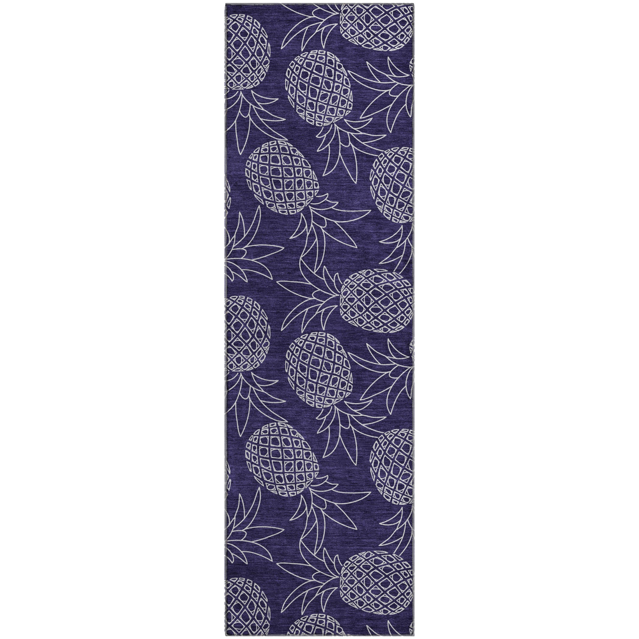 Seville Machine Washable Kitchen Blue Rug 2'3" x 7'6" #shape_Runner