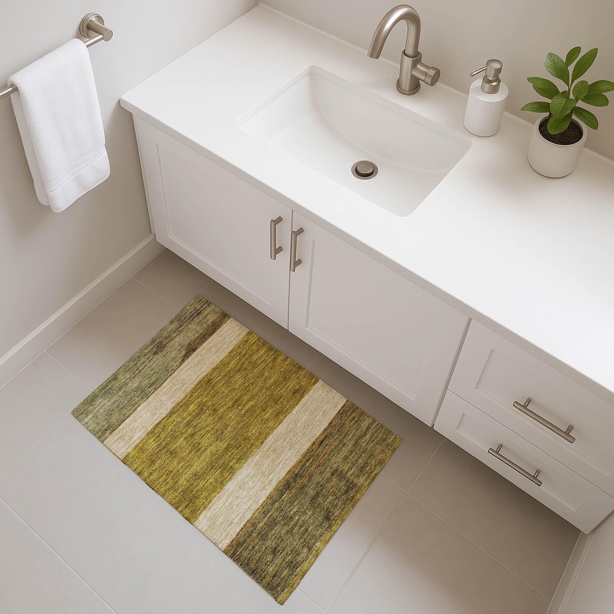 Ghent Machine Washable Transitional Gold Rug 1'8" x 2'6" #shape_Rectangle