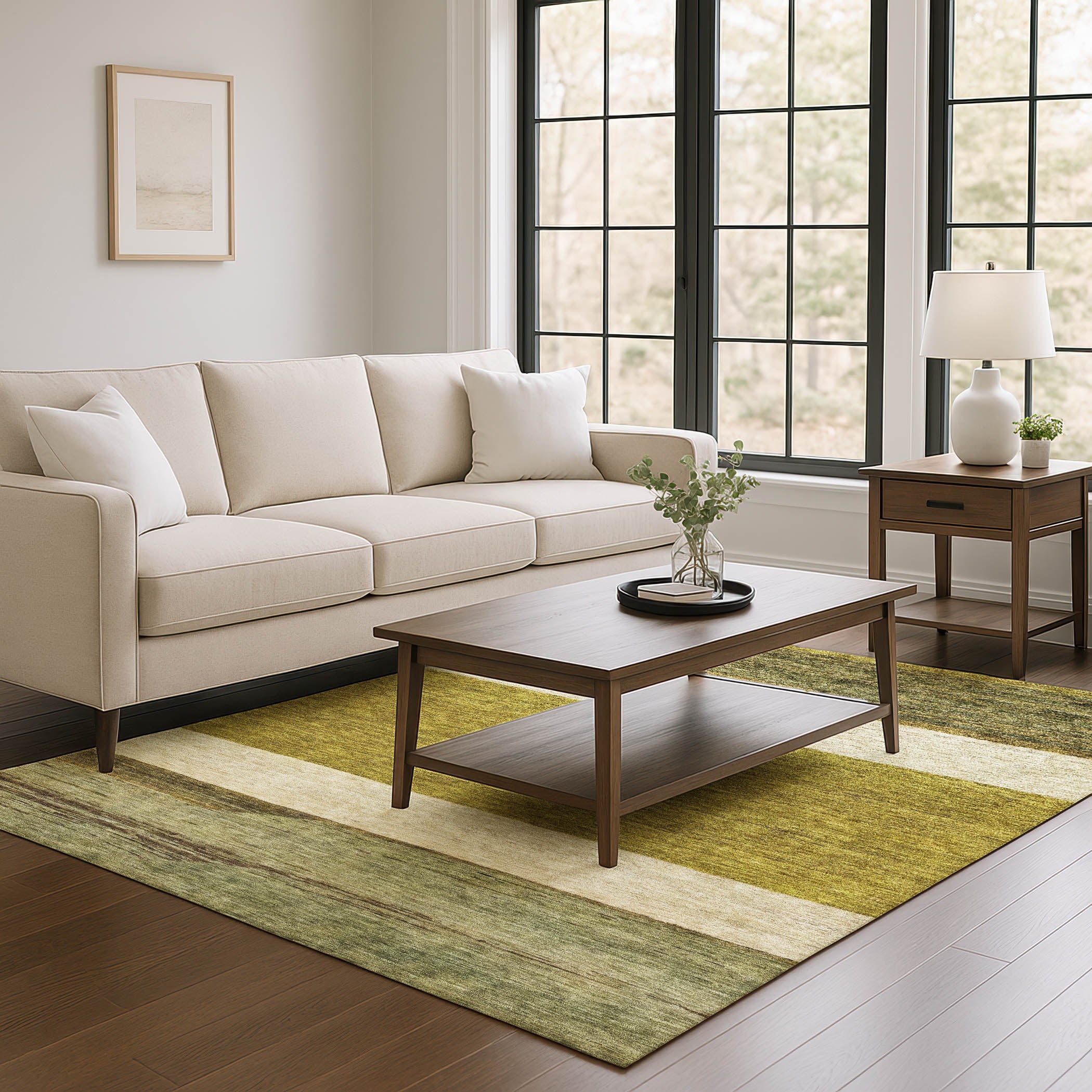 Ghent Machine Washable Transitional Gold Rug 2'6" x 3'10" #shape_Rectangle