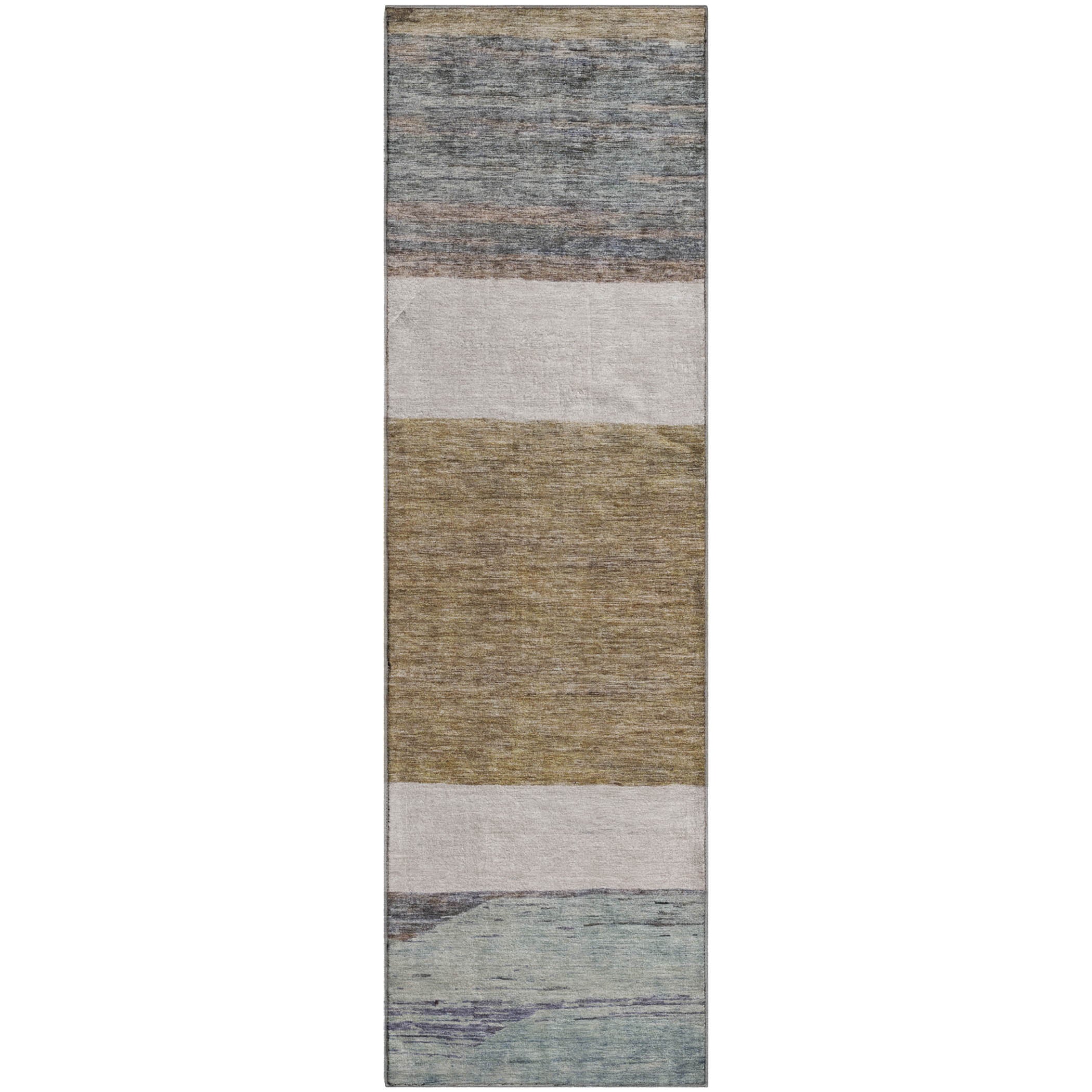 Ghent Machine Washable Transitional Mocha Brown Rug 2'3" x 7'6" #shape_Runner