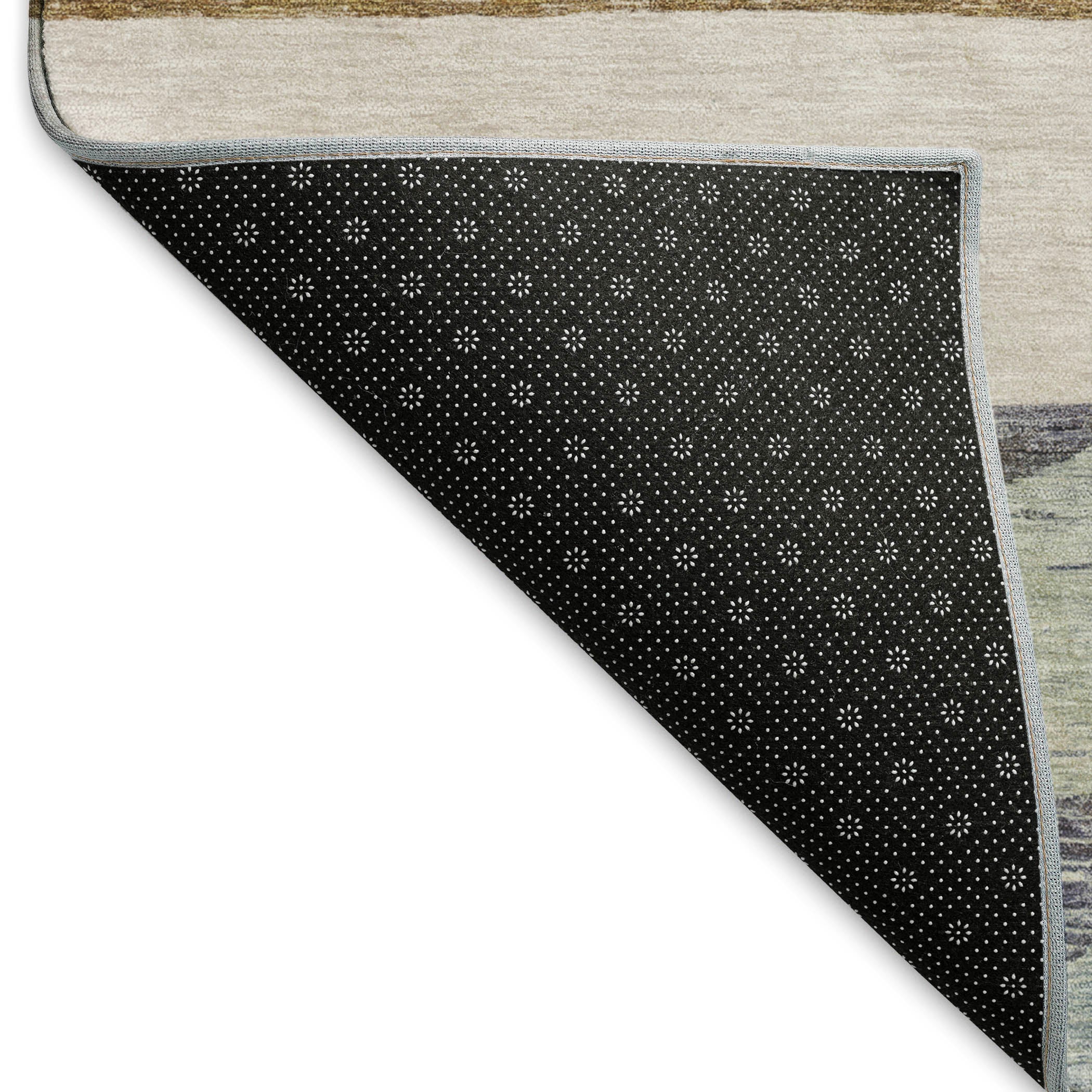 Ghent Machine Washable Transitional Mocha Brown Rug 1'8" x 2'6" #shape_Rectangle
