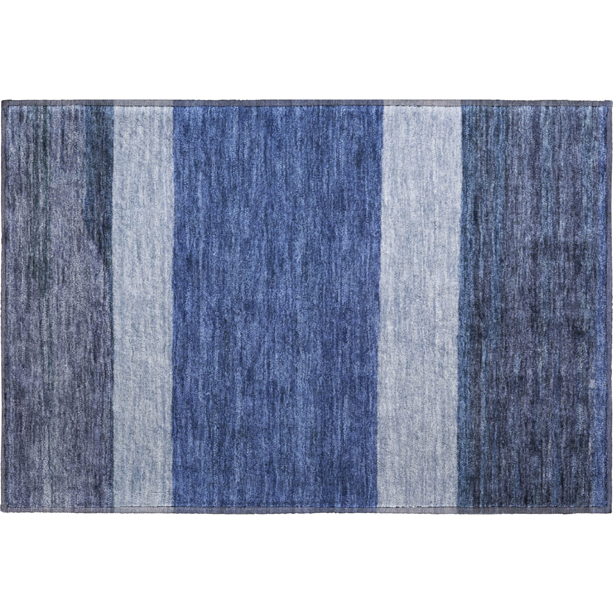 Ghent Machine Washable Transitional Navy Blue Rug 1'8" x 2'6" #shape_Rectangle