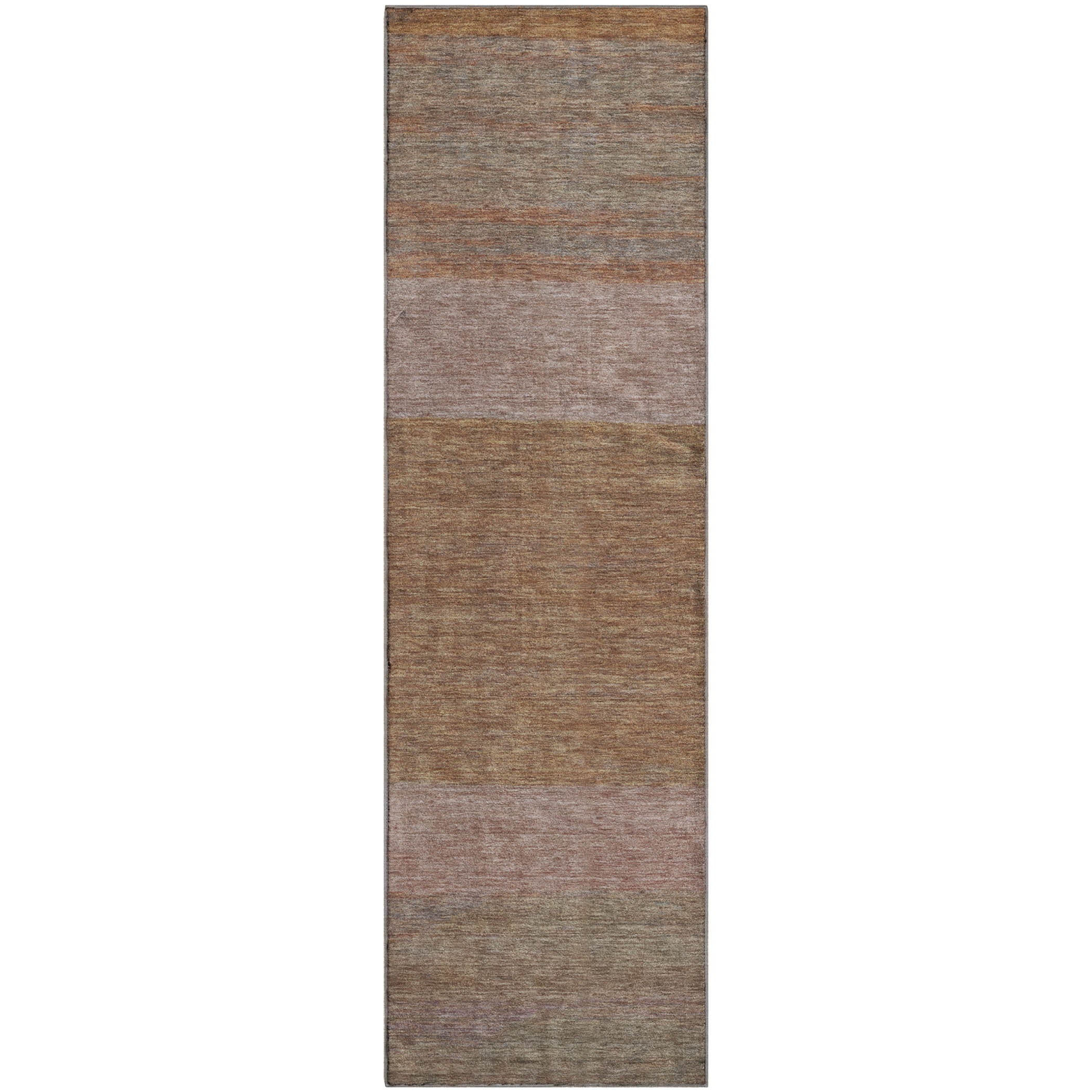 Ghent Machine Washable Transitional Salmon Orange Rug 2'3" x 7'6" #shape_Runner