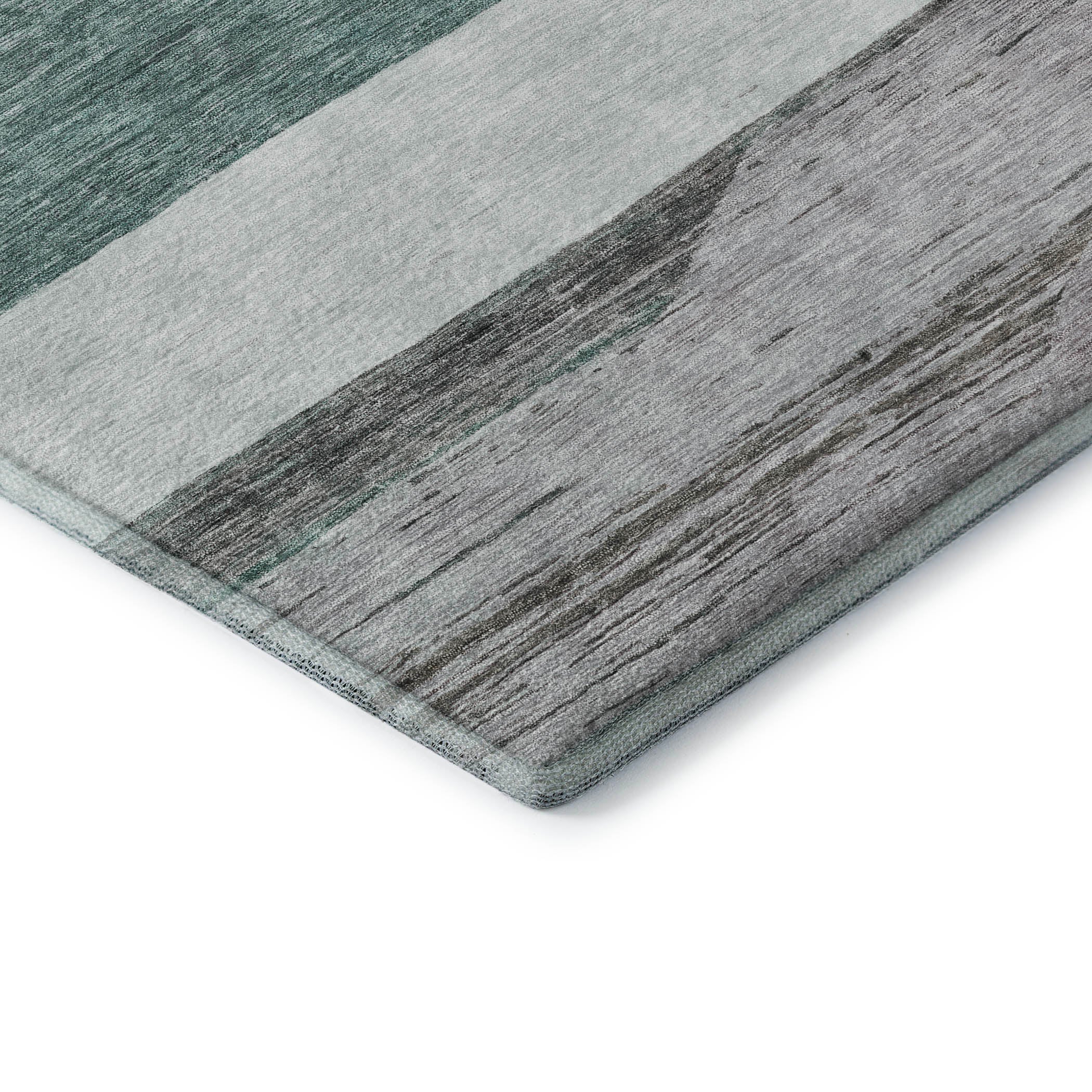 Ghent Machine Washable Transitional Teal Rug 1'8" x 2'6" #shape_Rectangle