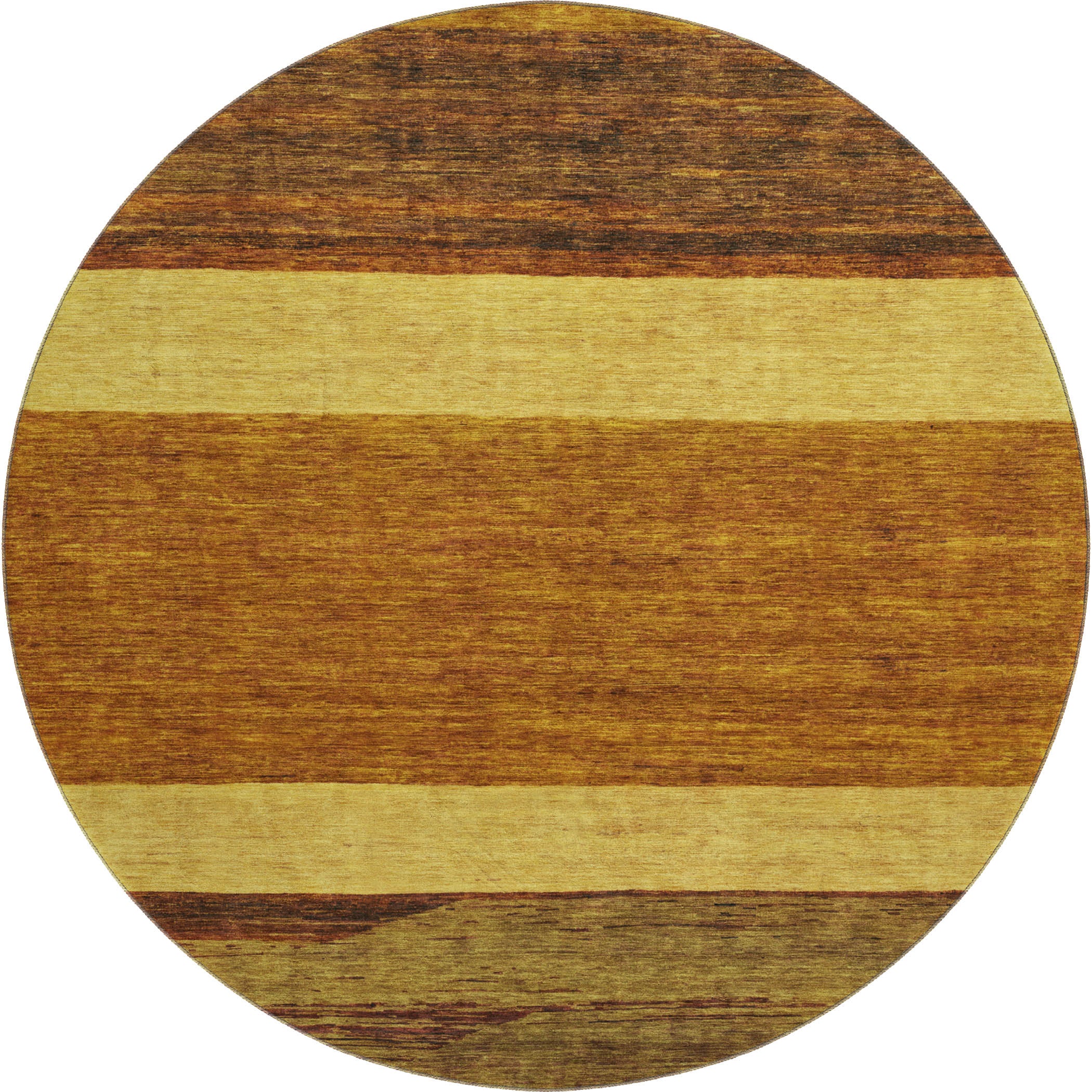 Ghent Machine Washable Transitional Terracotta Orange Rug 8' x 8' #shape_Round