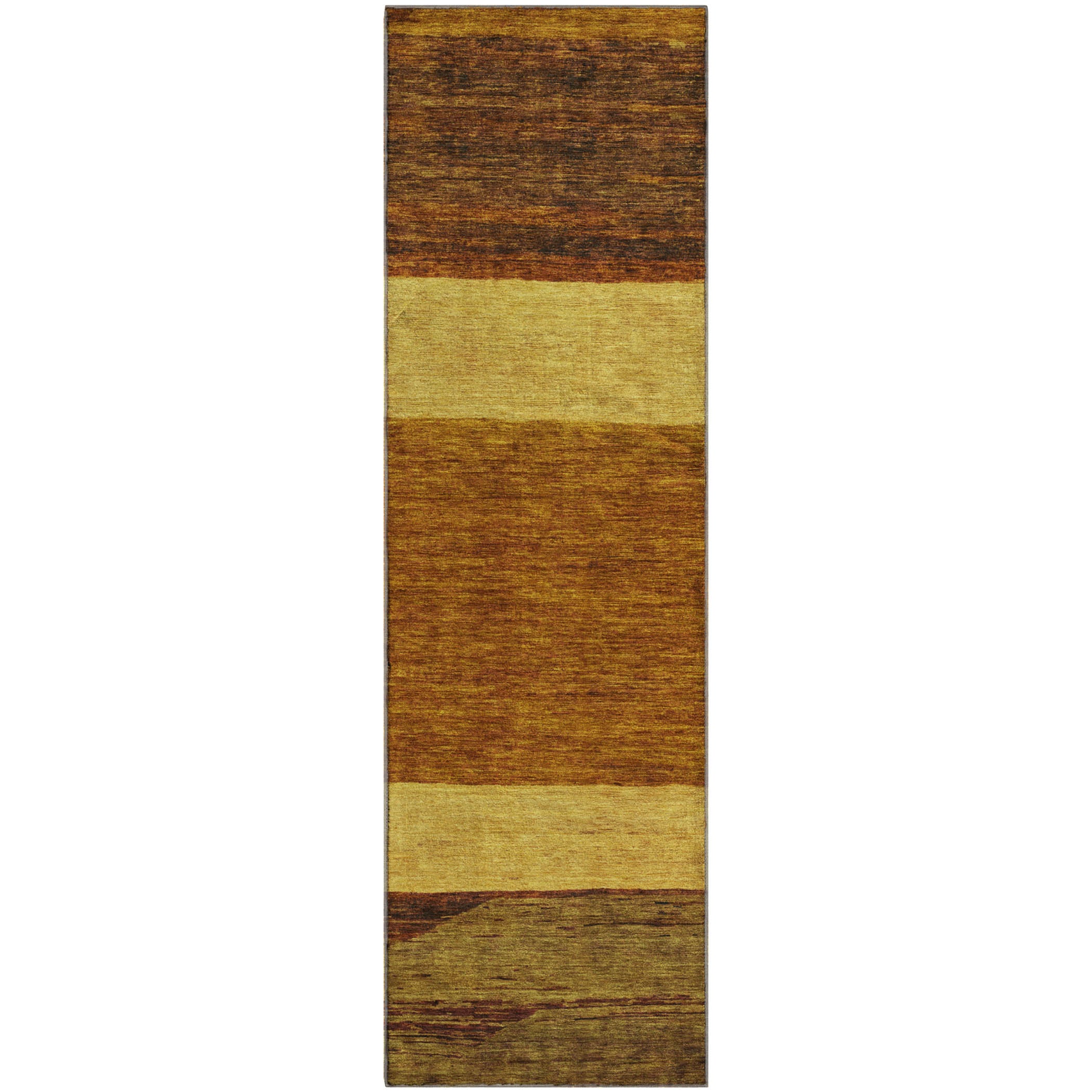 Ghent Machine Washable Transitional Terracotta Orange Rug 2'3" x 7'6" #shape_Runner