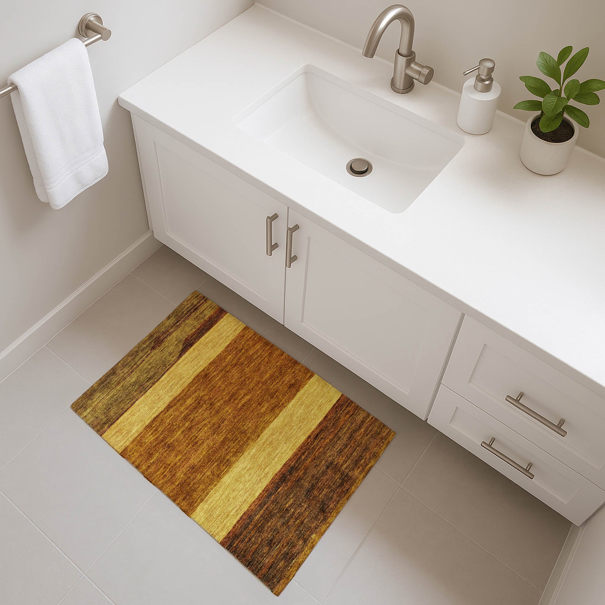 Ghent Machine Washable Transitional Terracotta Orange Rug 1'8" x 2'6" #shape_Rectangle