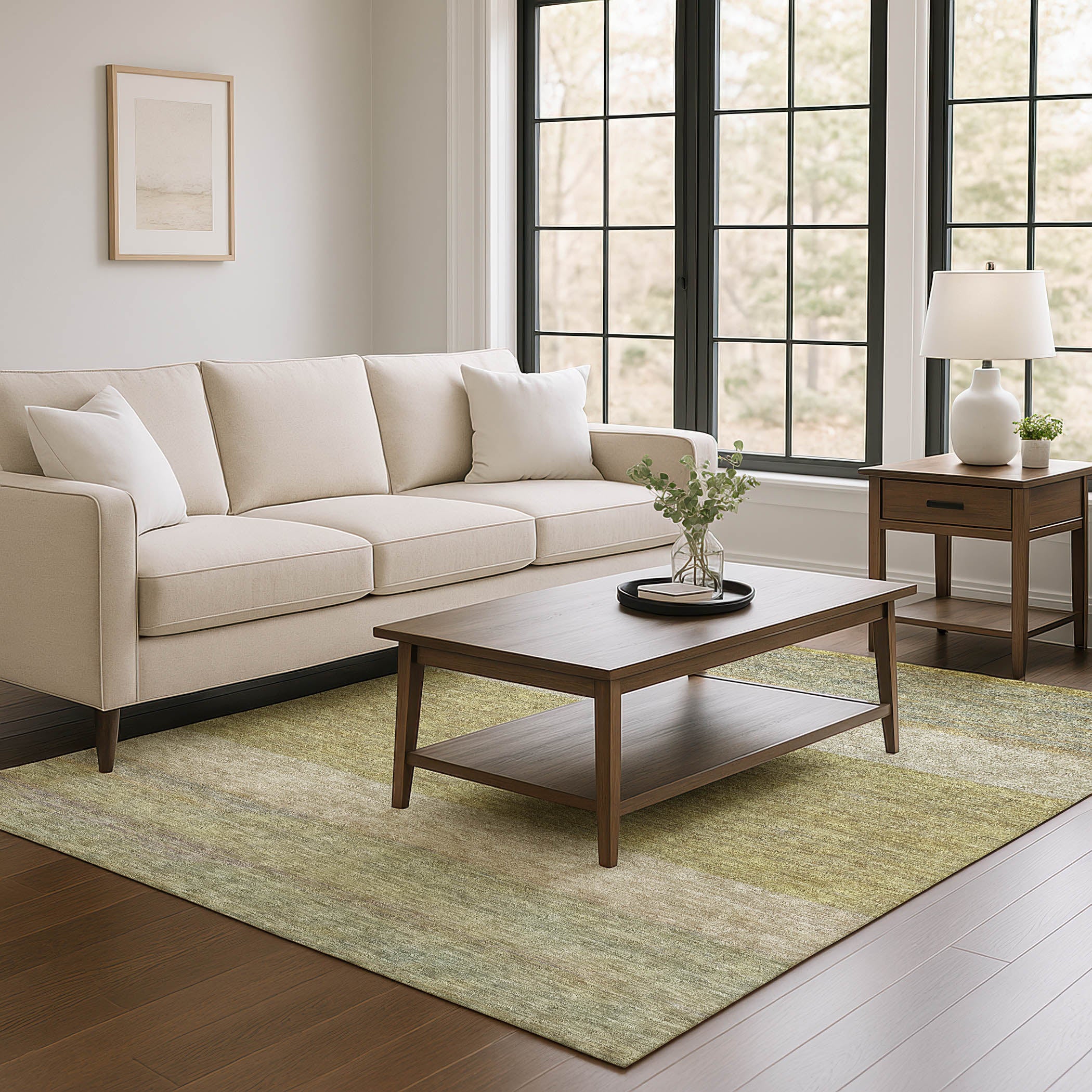 Ghent Machine Washable Transitional Wheat Gold Rug 2'6" x 3'10" #shape_Rectangle