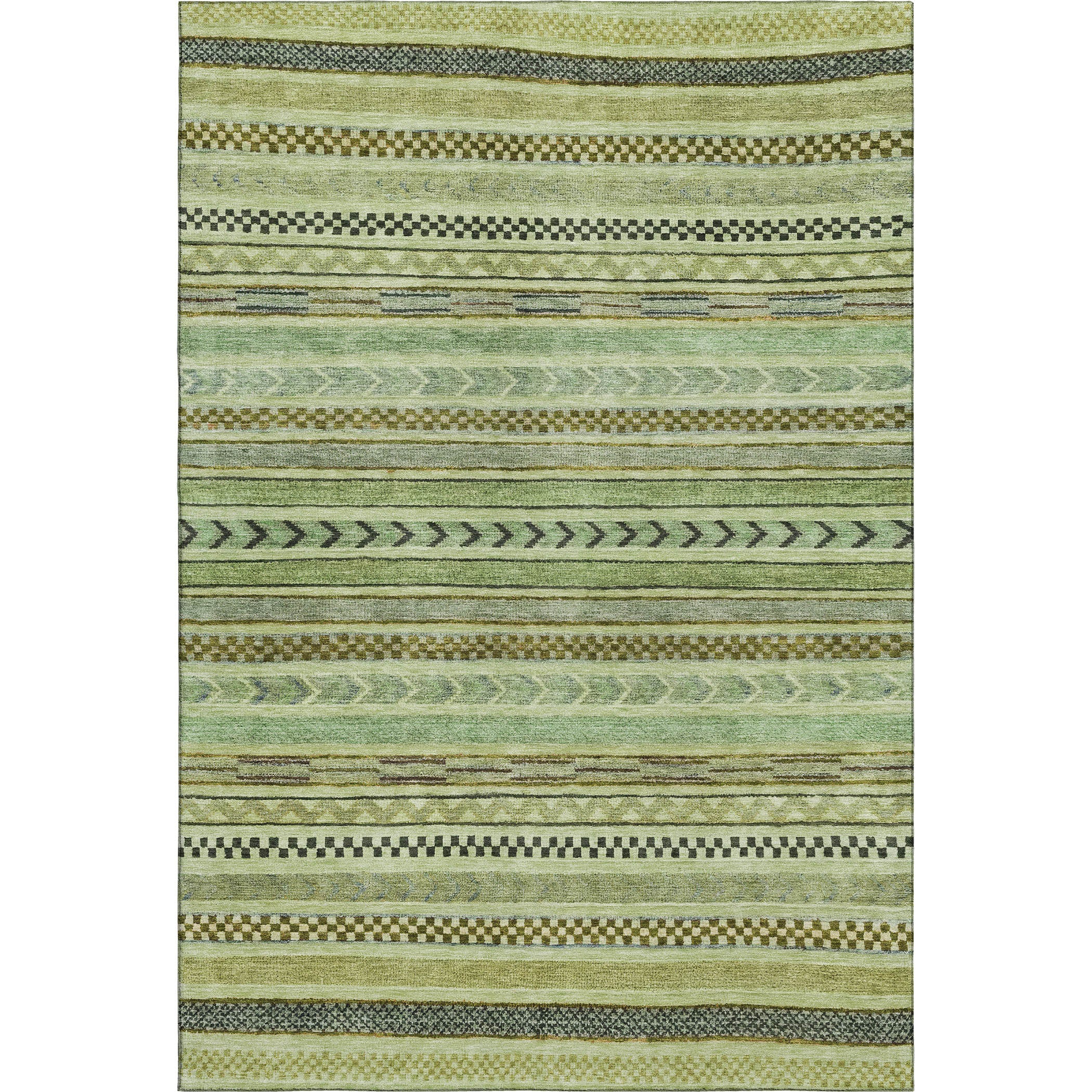 Sarajevo Machine Washable Transitional Aloe Green Rug 2'6" x 3'10" #shape_Rectangle