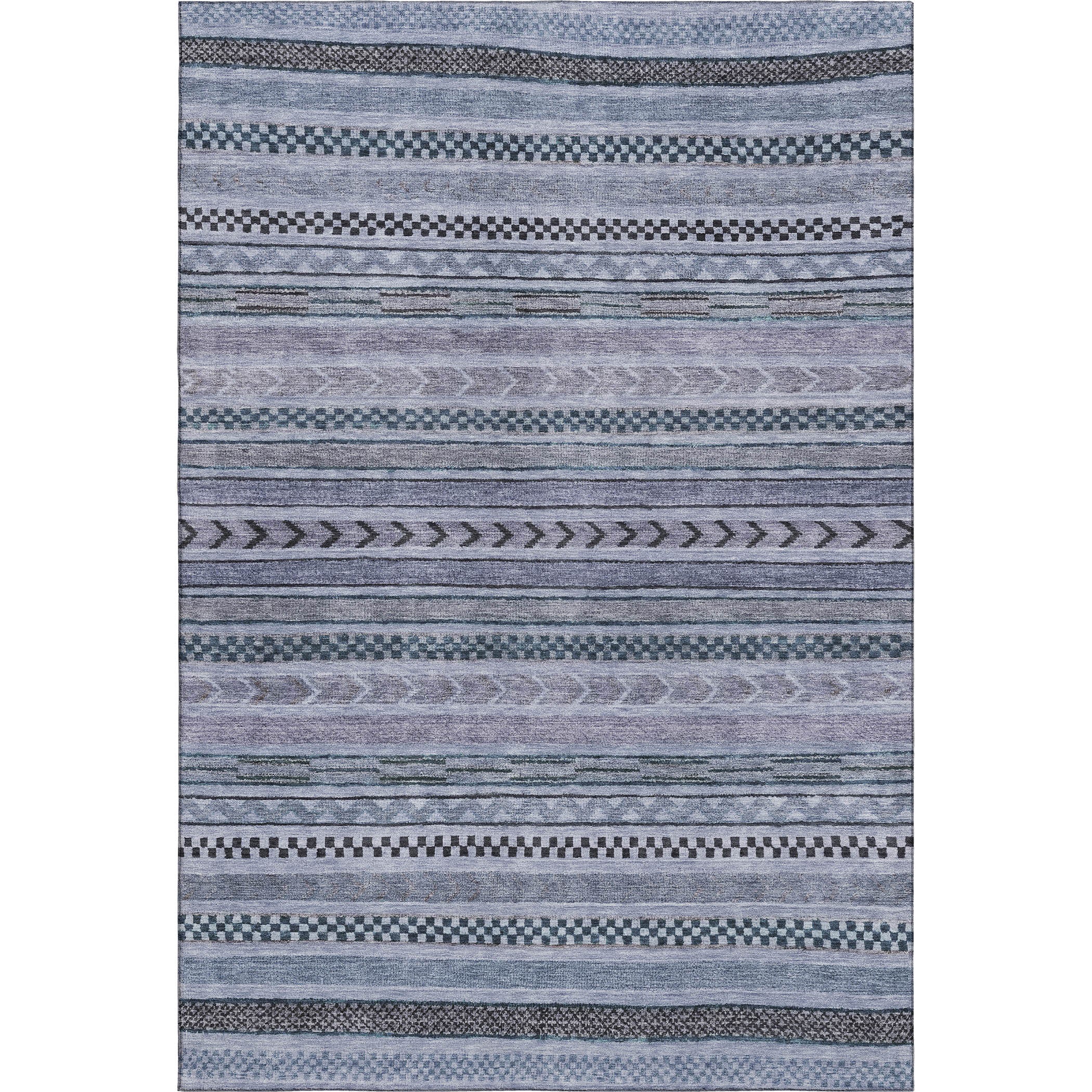 Sarajevo Machine Washable Transitional Blue Rug 2'6" x 3'10" #shape_Rectangle