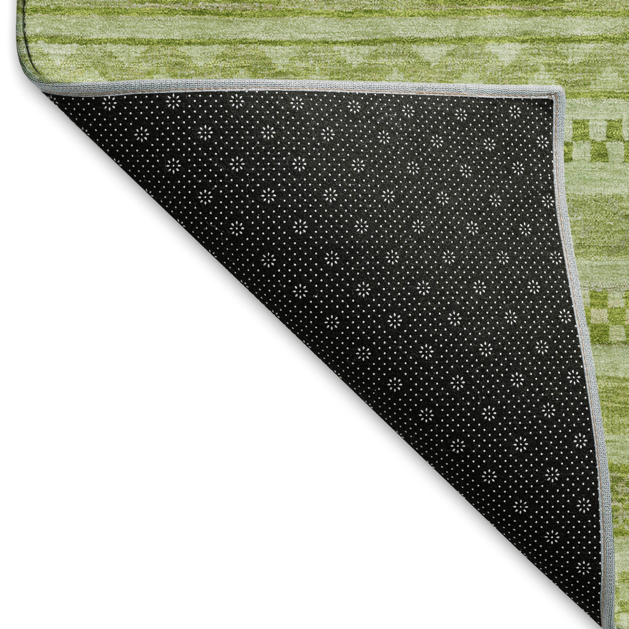 Sarajevo Machine Washable Transitional Cactus Green Rug 1'8" x 2'6" #shape_Rectangle