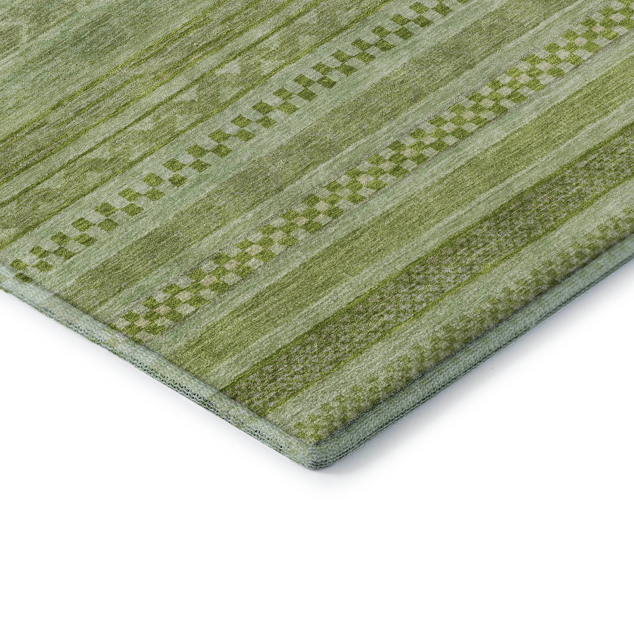 Sarajevo Machine Washable Transitional Cactus Green Rug 1'8" x 2'6" #shape_Rectangle