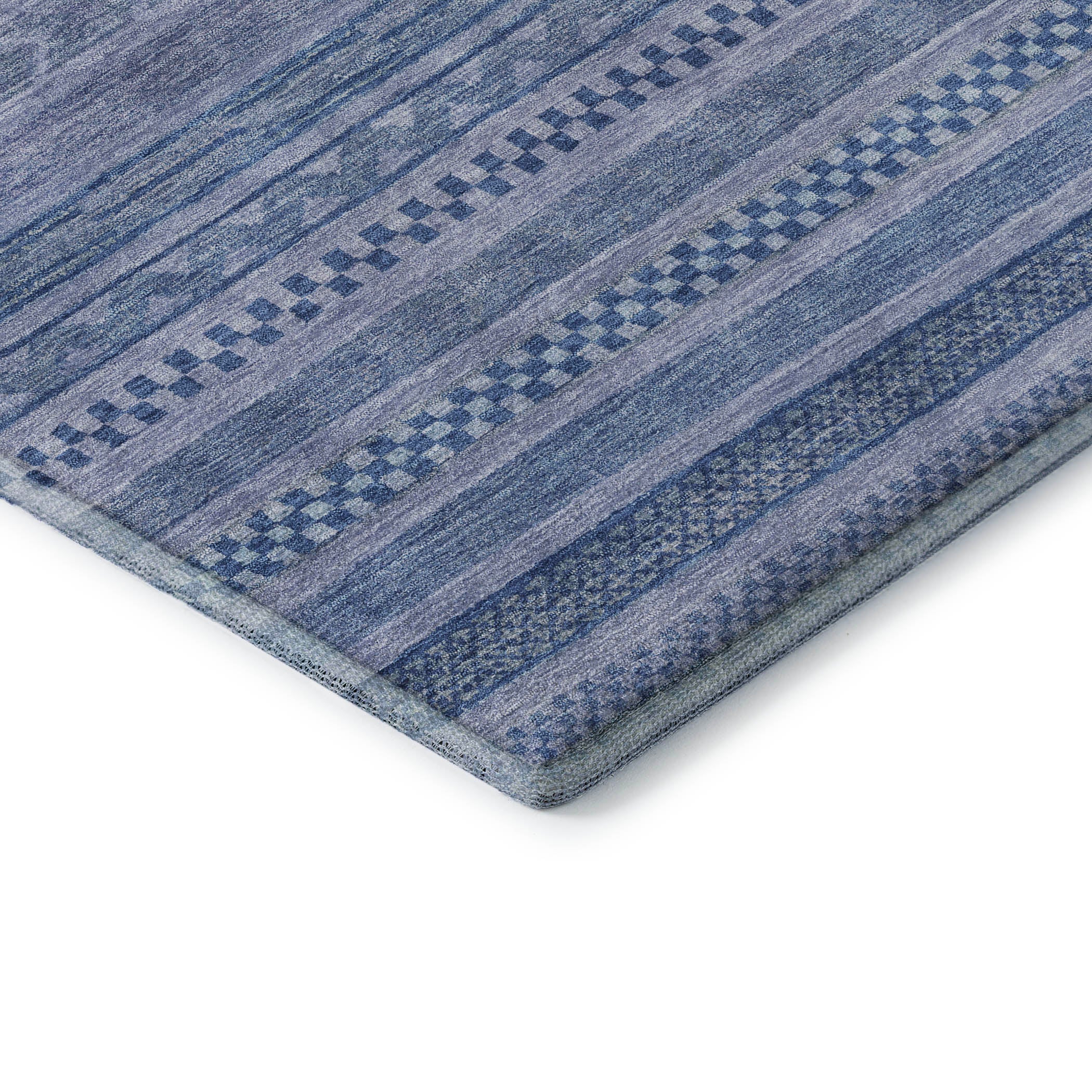 Sarajevo Machine Washable Transitional Denim Blue Rug 1'8" x 2'6" #shape_Rectangle