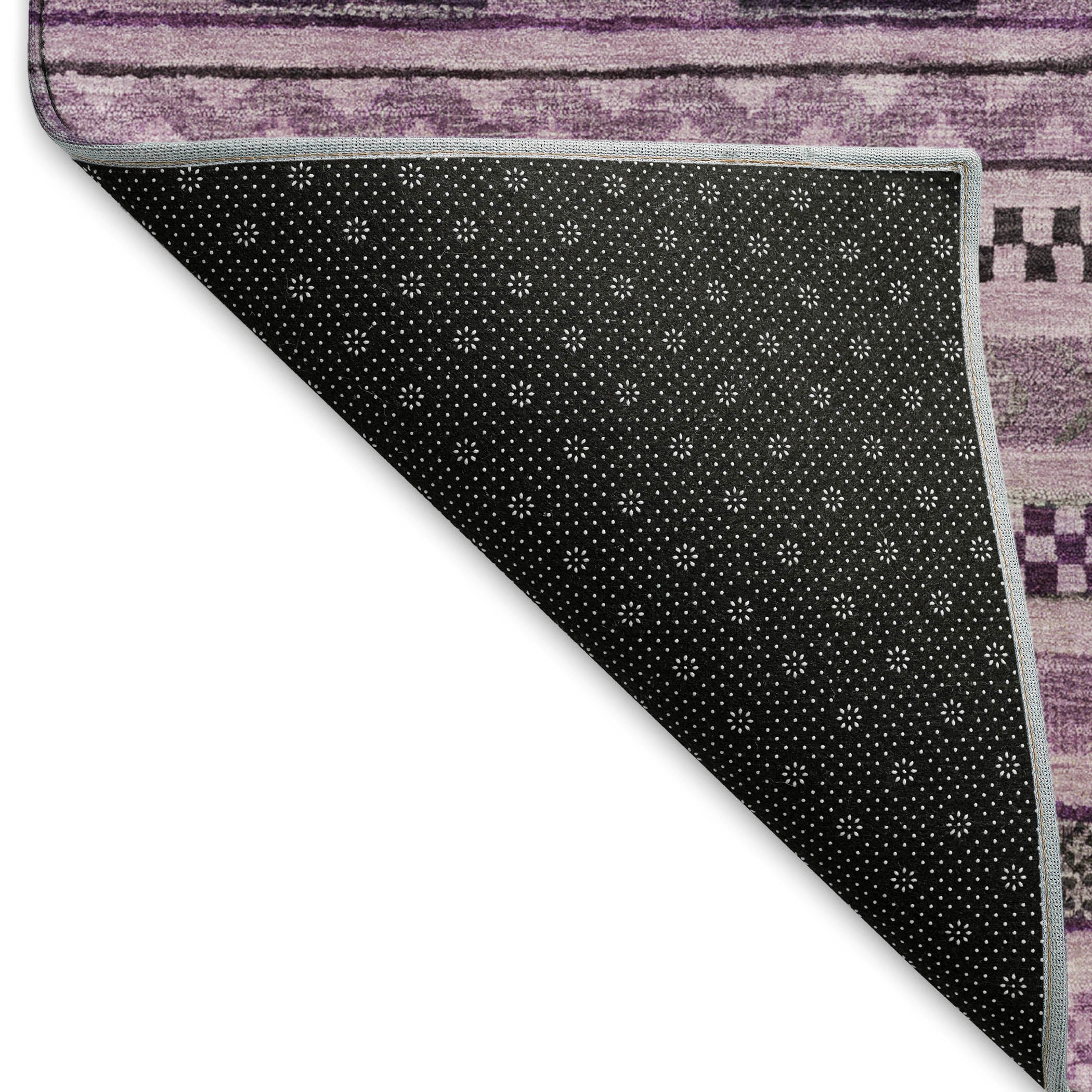 Sarajevo Machine Washable Transitional Plum Purple Rug 1'8" x 2'6" #shape_Rectangle