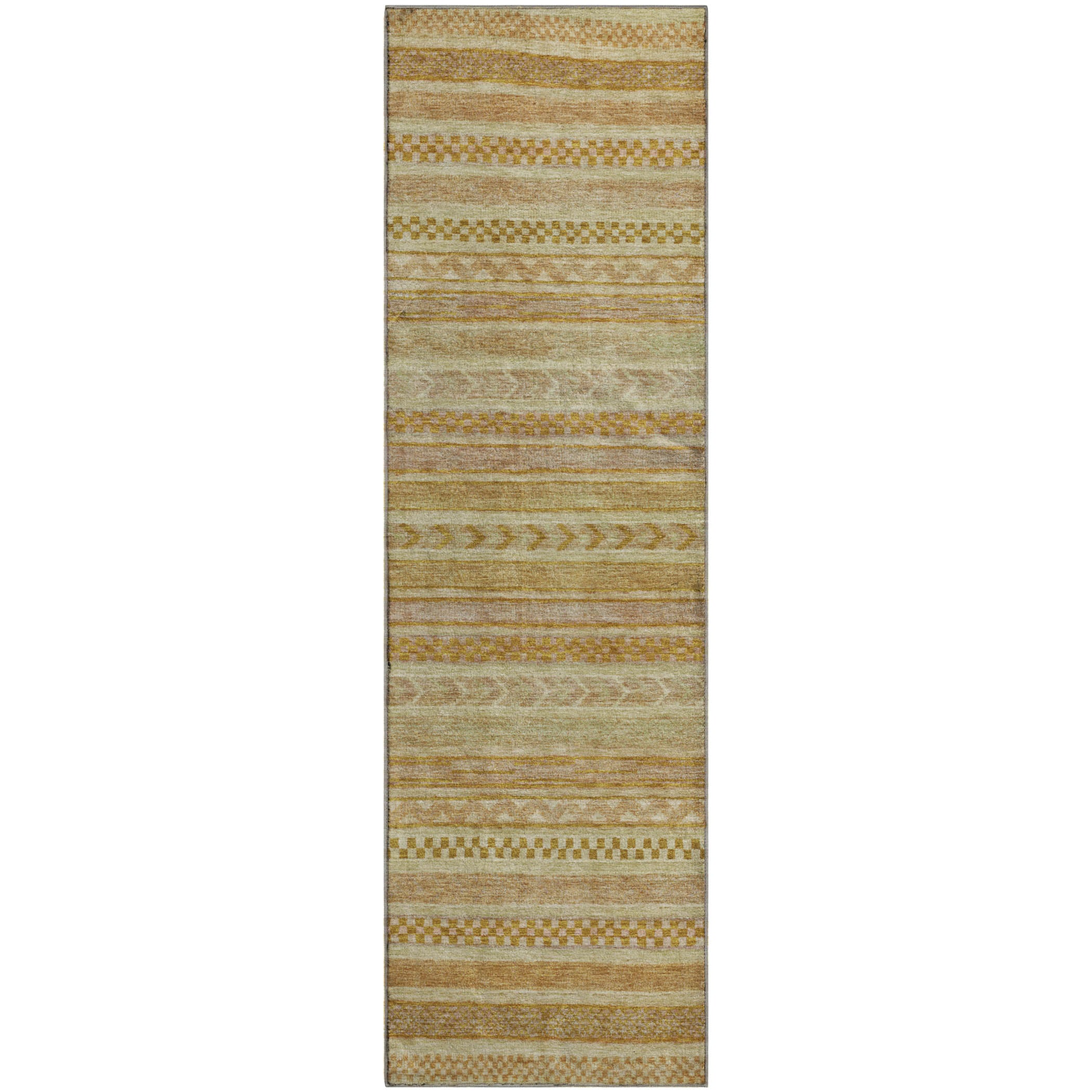 Sarajevo Machine Washable Transitional Salmon Orange Rug 2'3" x 7'6" #shape_Runner