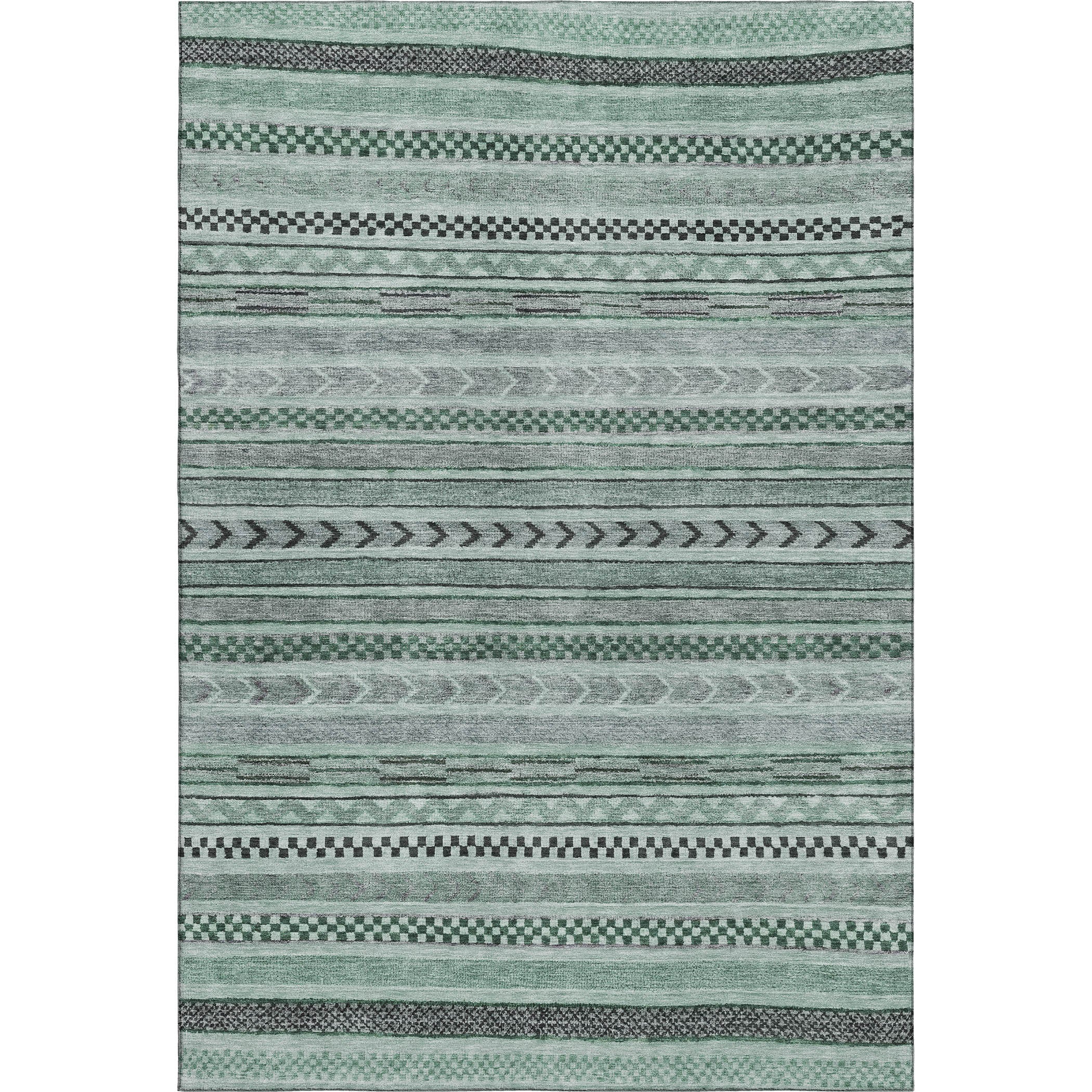 Sarajevo Machine Washable Transitional Teal Rug 2'6" x 3'10" #shape_Rectangle