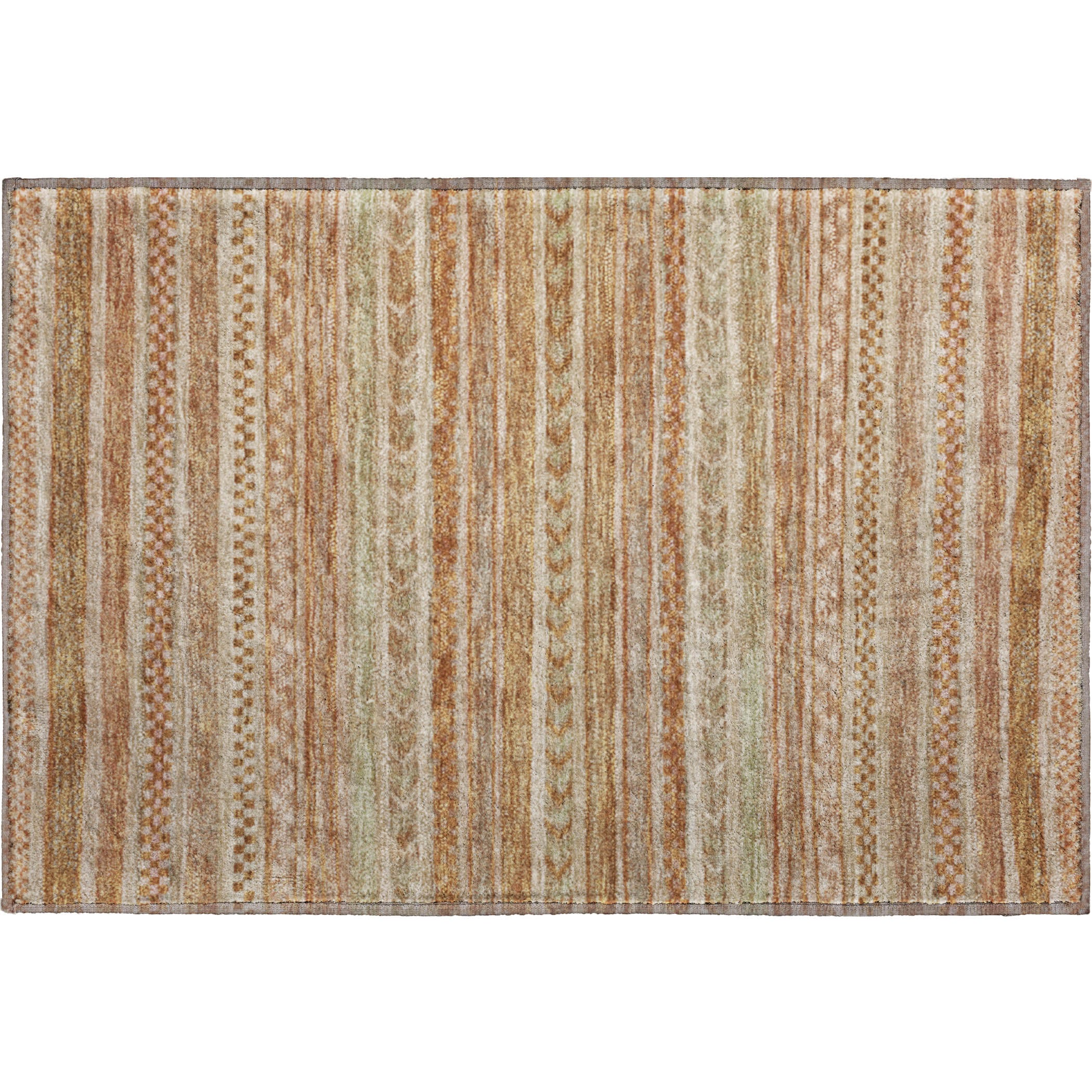 Sarajevo Machine Washable Transitional Terracotta Orange Rug 1'8" x 2'6" #shape_Rectangle