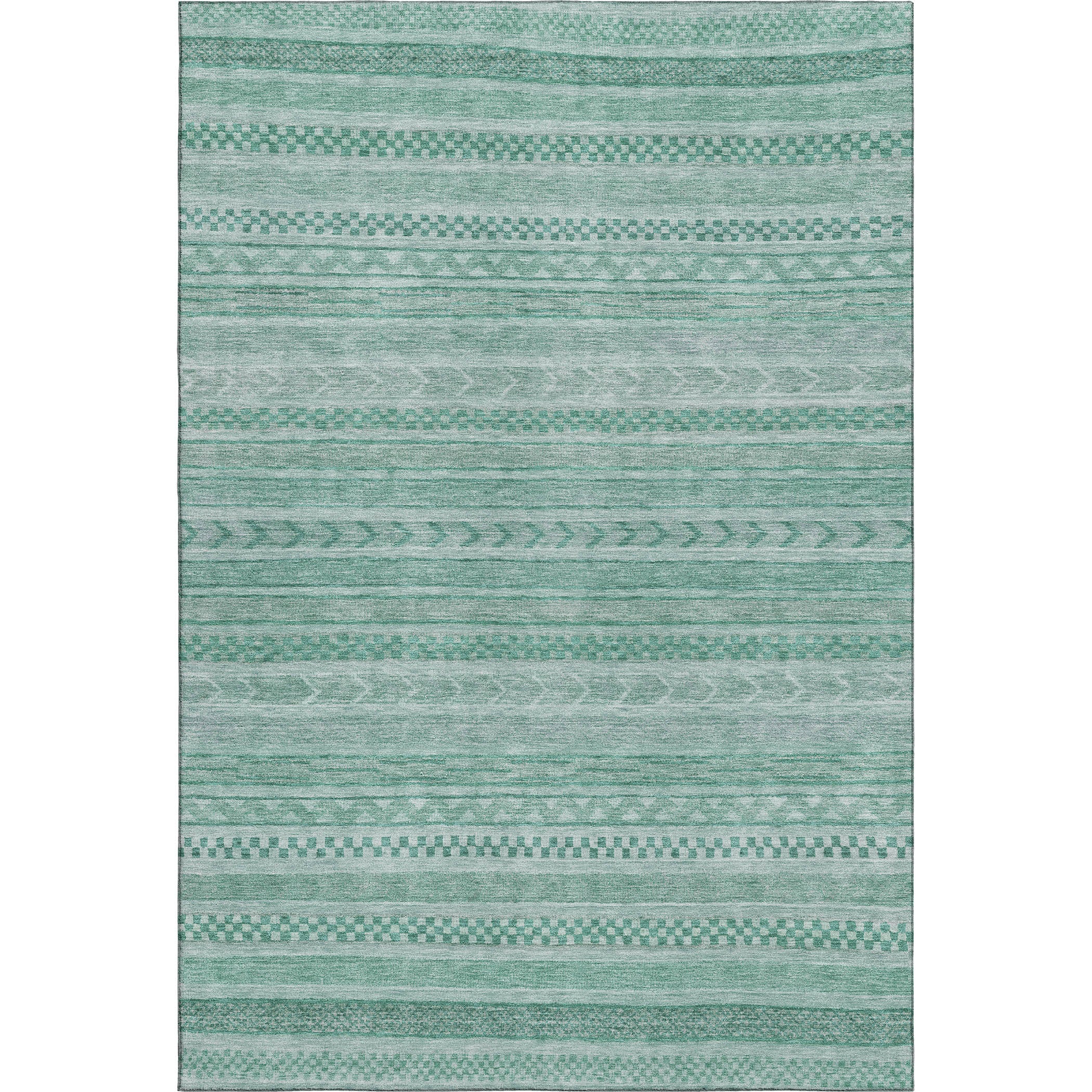 Sarajevo Machine Washable Transitional Turquoise Teal Rug 2'6" x 3'10" #shape_Rectangle
