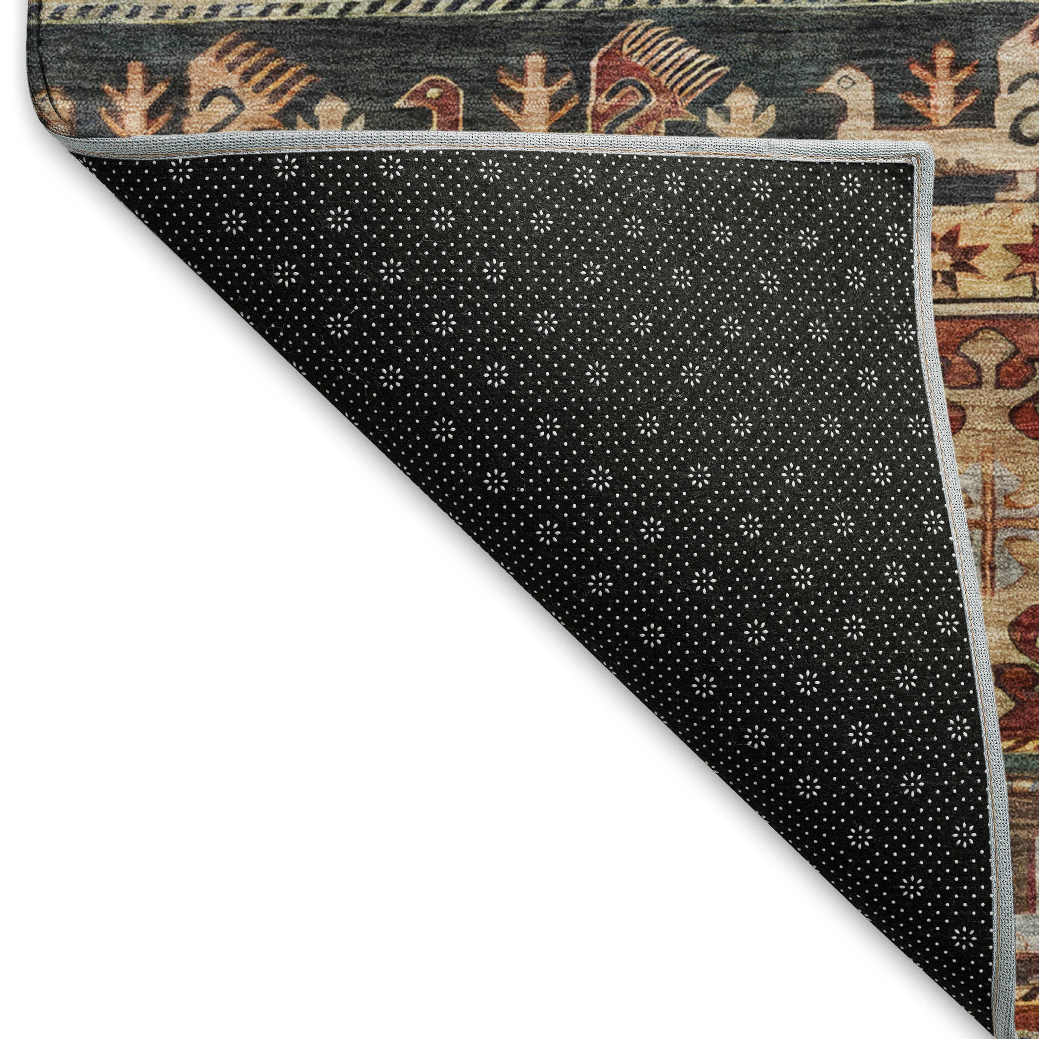 Rome Machine Washable Transitional Paprika Orange Rug 1'8" x 2'6" #shape_Rectangle
