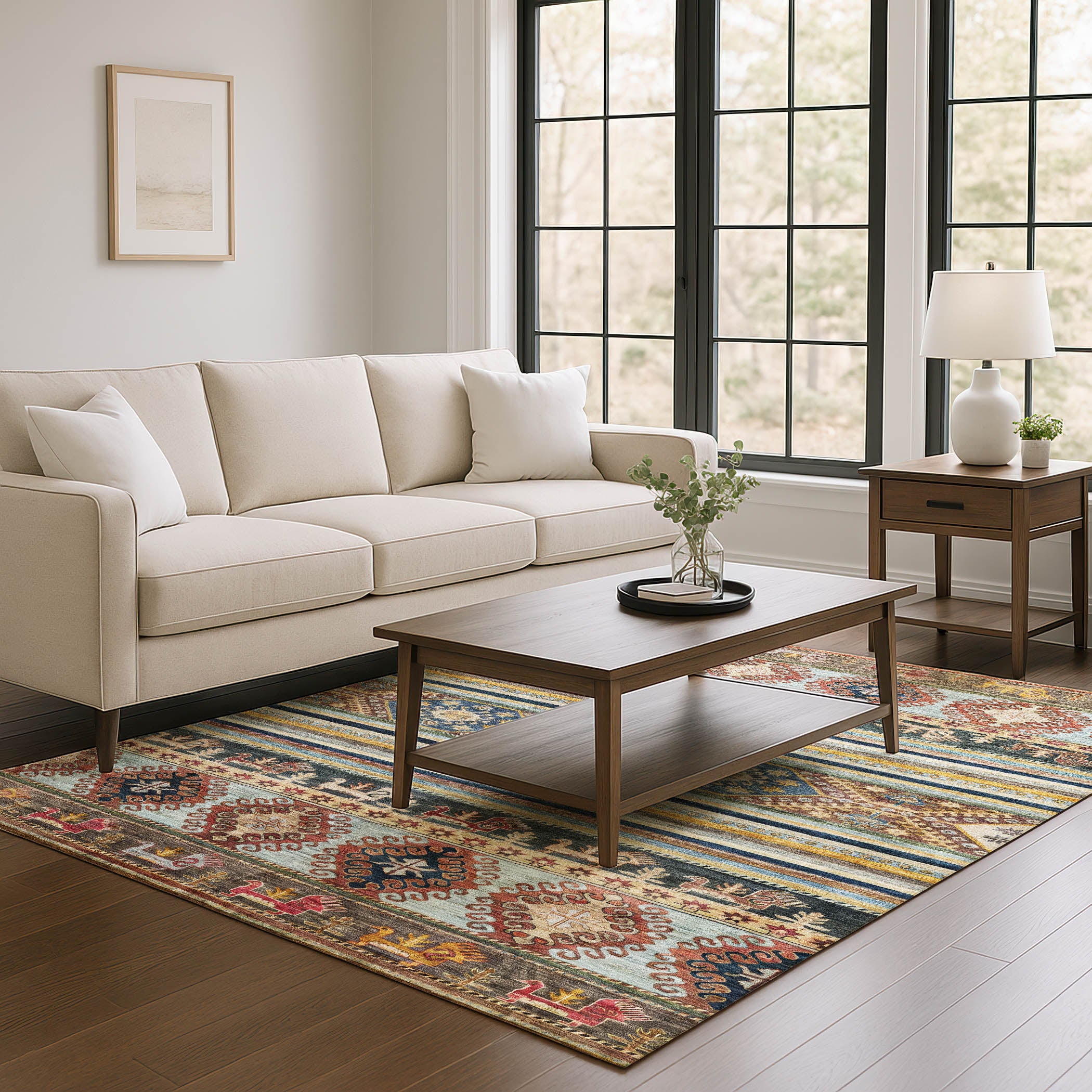 Rome Machine Washable Transitional Paprika Orange Rug 2'6" x 3'10" #shape_Rectangle