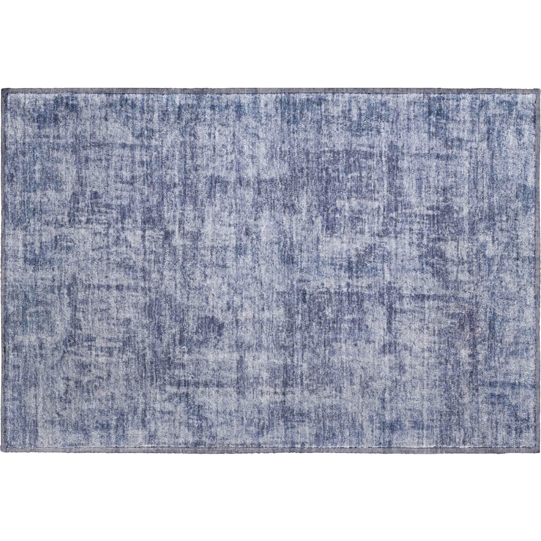 Queenstown Machine Washable Transitional Blue Rug 1'8" x 2'6" #shape_Rectangle