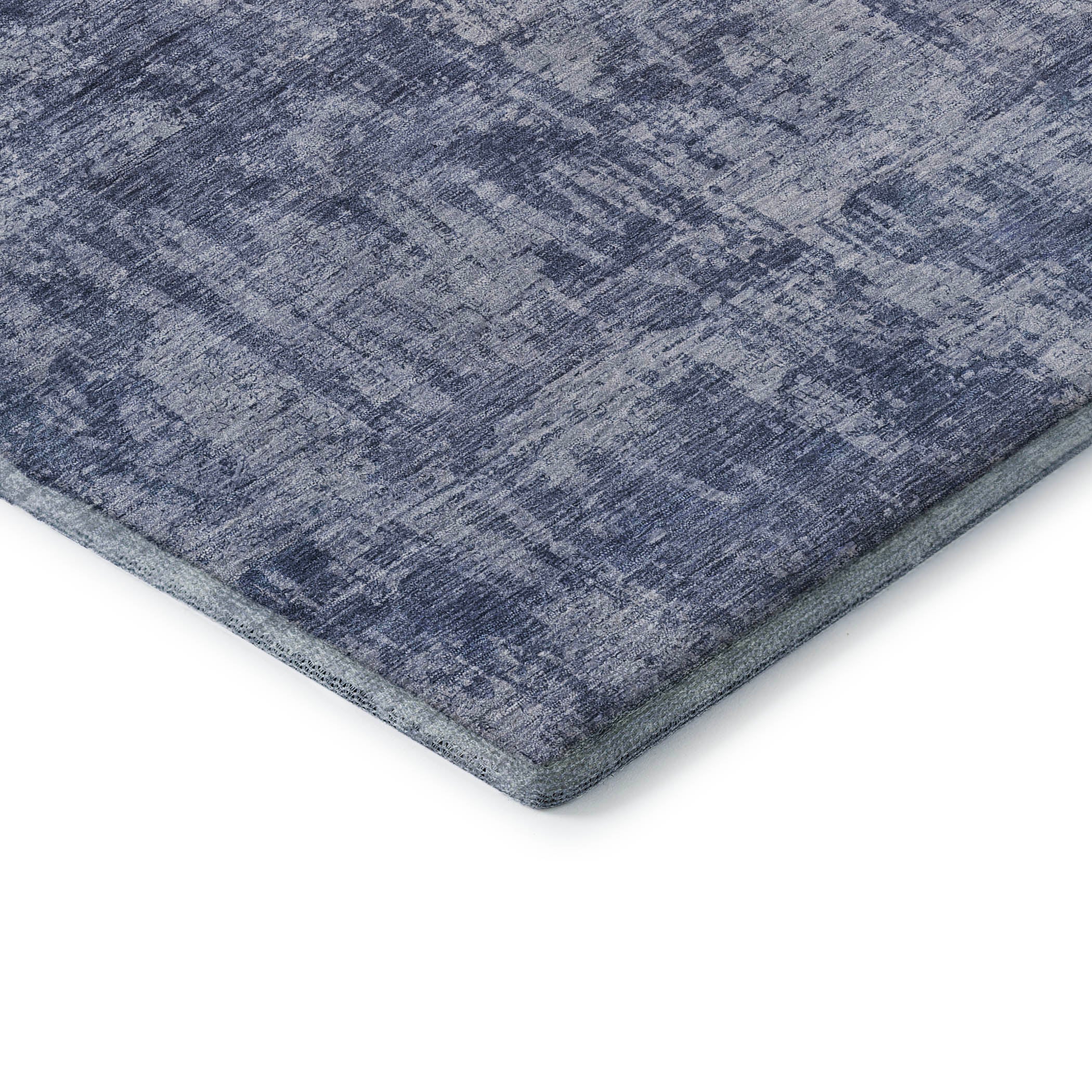 Queenstown Machine Washable Transitional Blue Rug 1'8" x 2'6" #shape_Rectangle