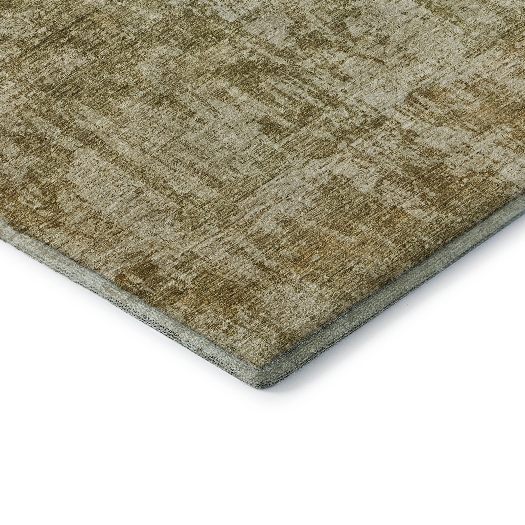 Queenstown Machine Washable Transitional Taupe Brown Rug 1'8" x 2'6" #shape_Rectangle