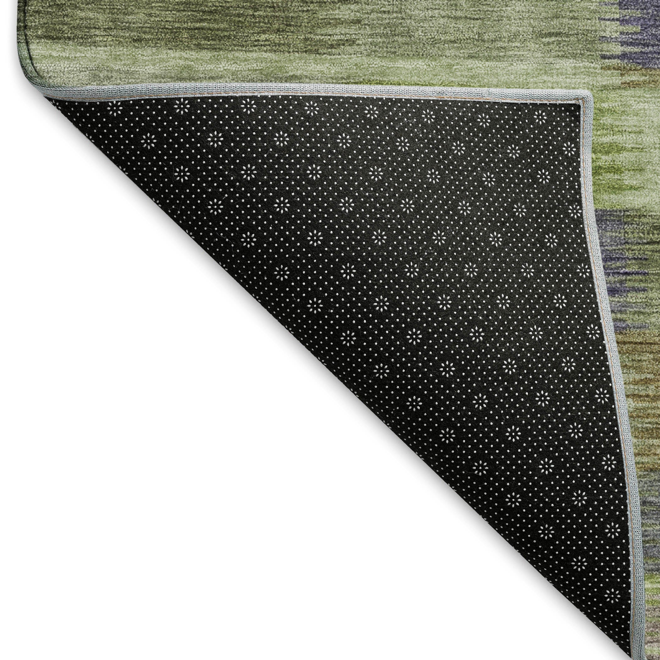 Bergen Machine Washable Transitional Aloe Green Rug 1'8" x 2'6" #shape_Rectangle