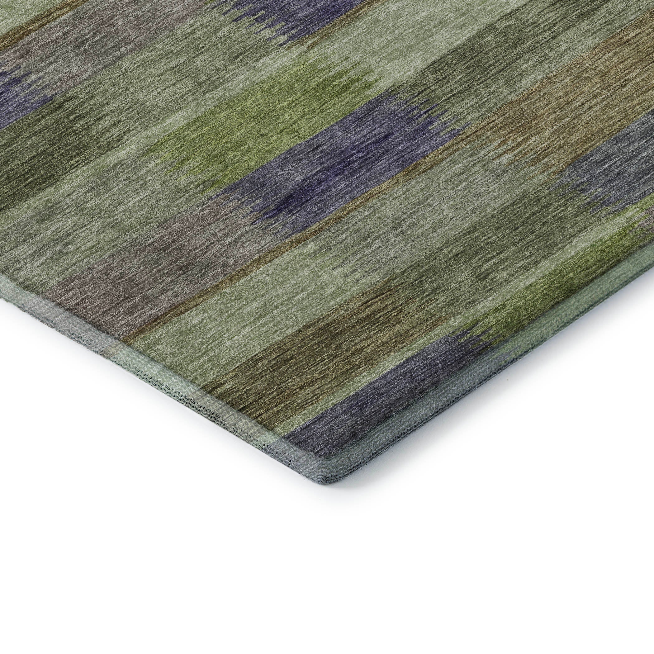 Bergen Machine Washable Transitional Aloe Green Rug 1'8" x 2'6" #shape_Rectangle