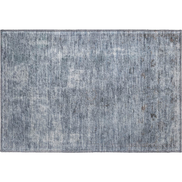 Dublin Machine Washable Traditional Blue Rug 1'8" x 2'6"