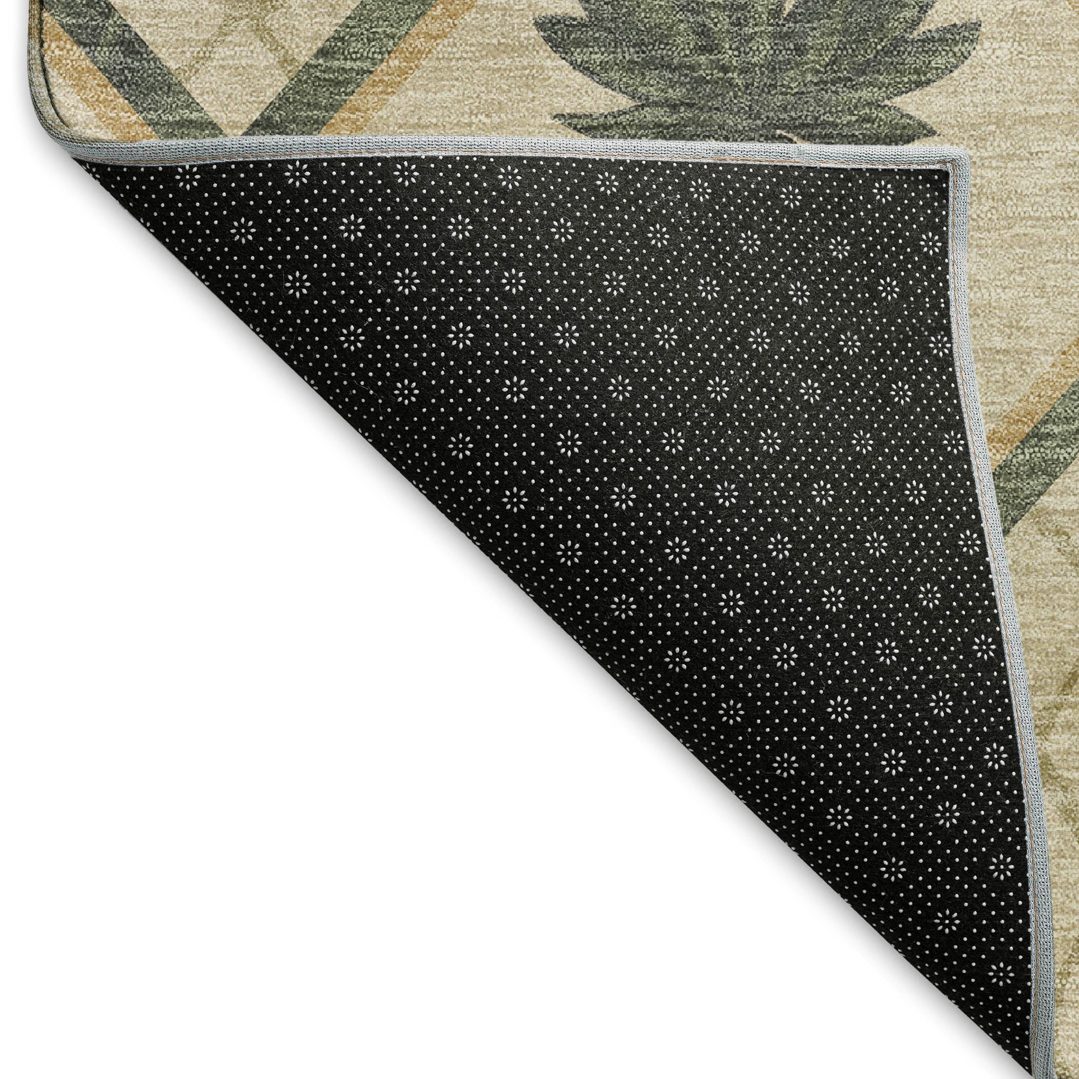 Valletta Machine Washable Kitchen Palm Beige Rug 1'8" x 2'6" #shape_Rectangle