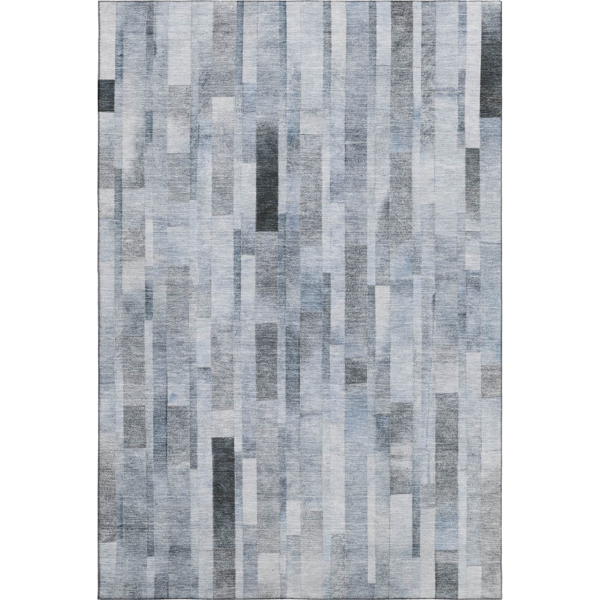 Siena Machine Washable Transitional Blue Rug 2'6" x 3'10" #shape_Rectangle