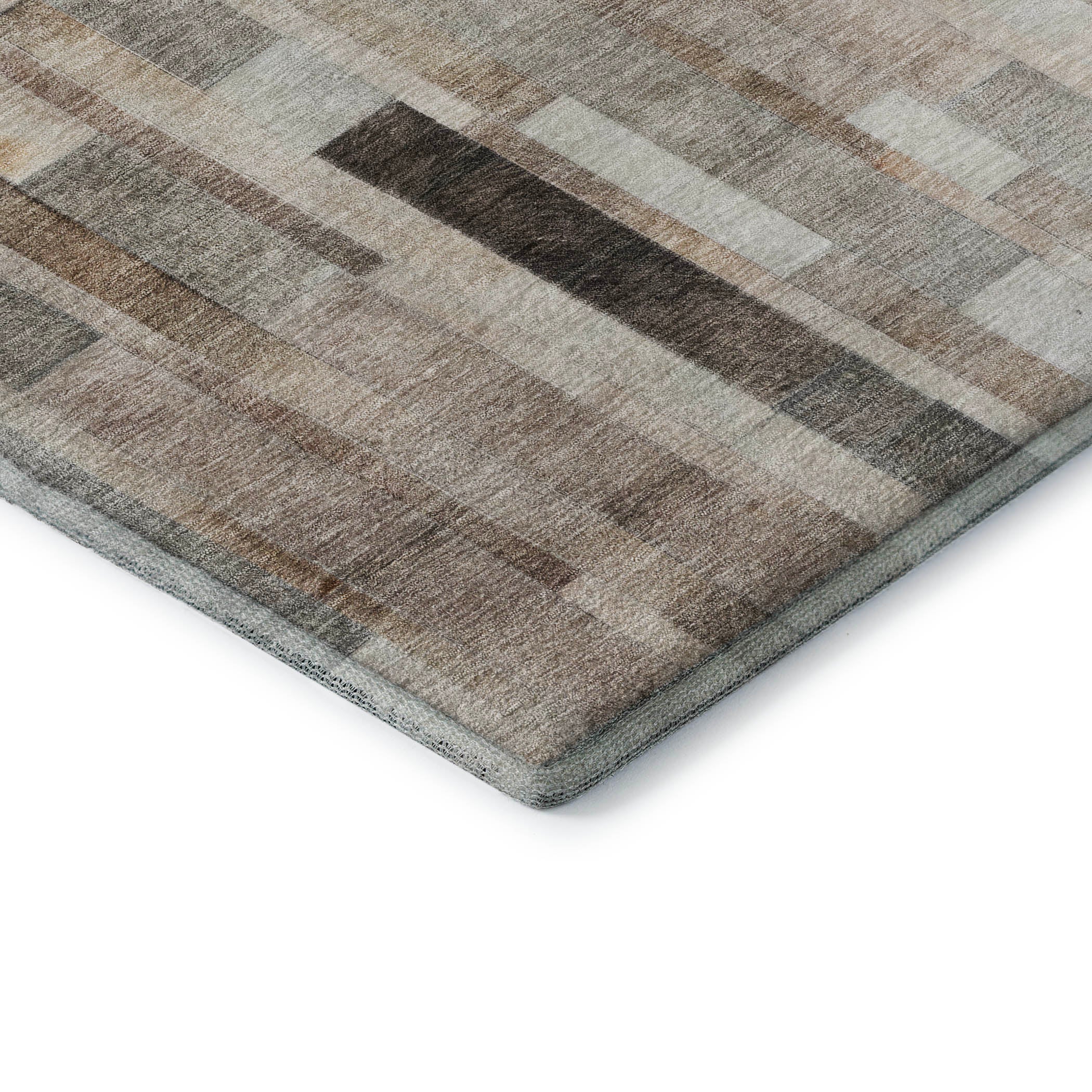 Siena Machine Washable Transitional Taupe Brown Rug 1'8" x 2'6" #shape_Rectangle