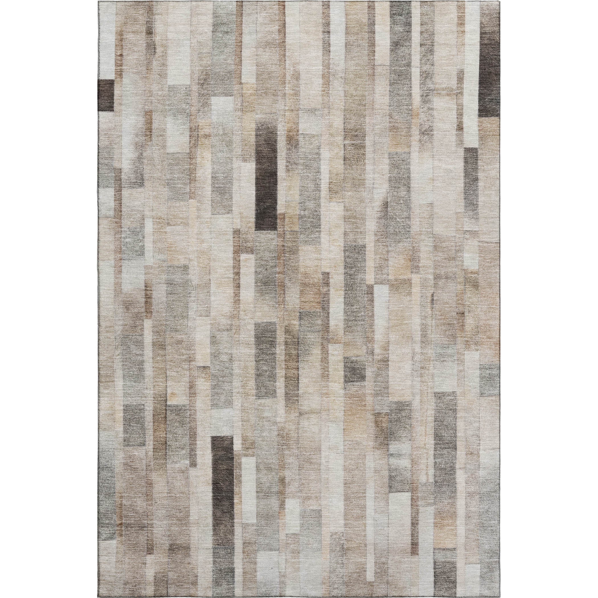 Siena Machine Washable Transitional Taupe Brown Rug 2'6" x 3'10" #shape_Rectangle