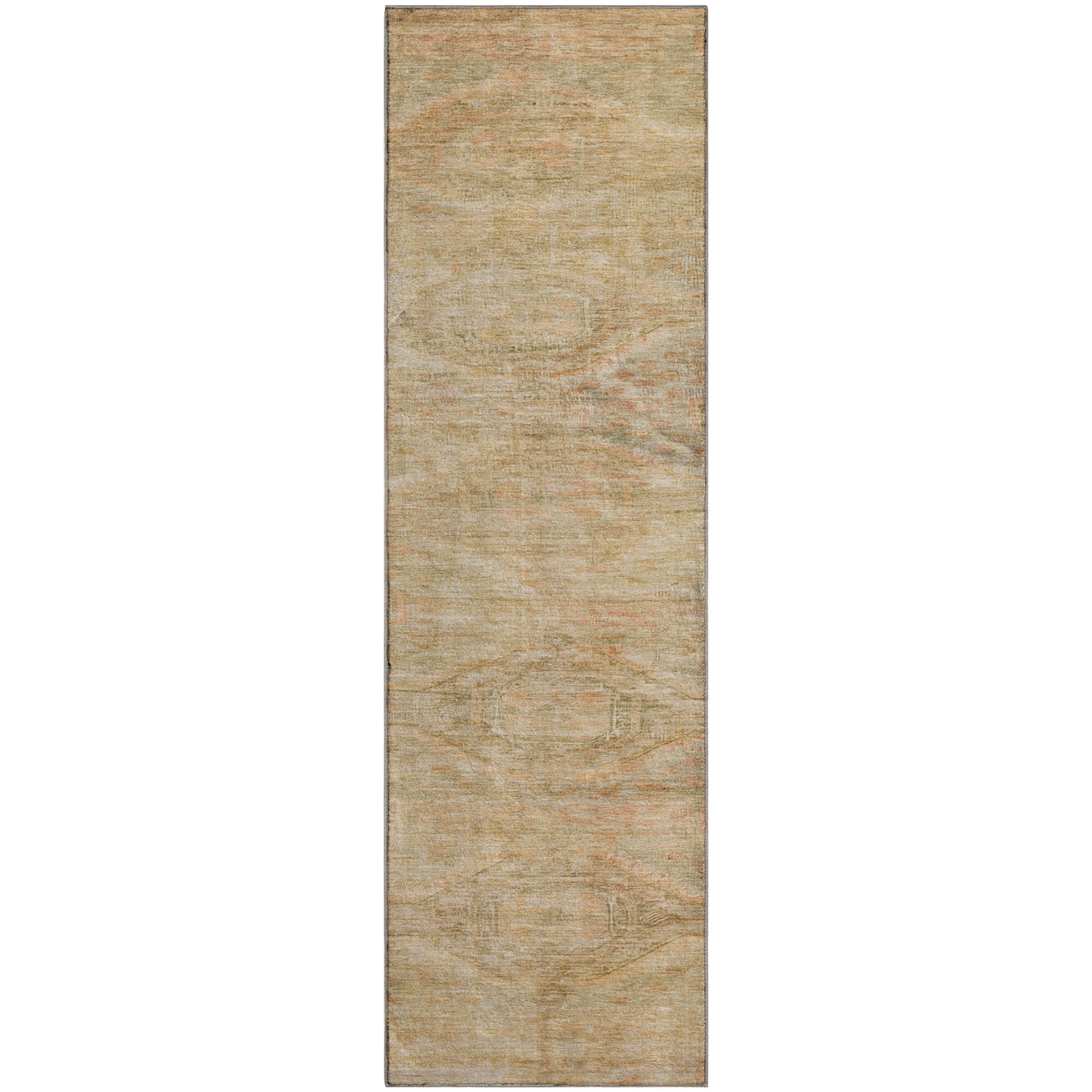 Santorini Machine Washable Traditional Linen Ivory Rug 2'3" x 7'6" #shape_Runner