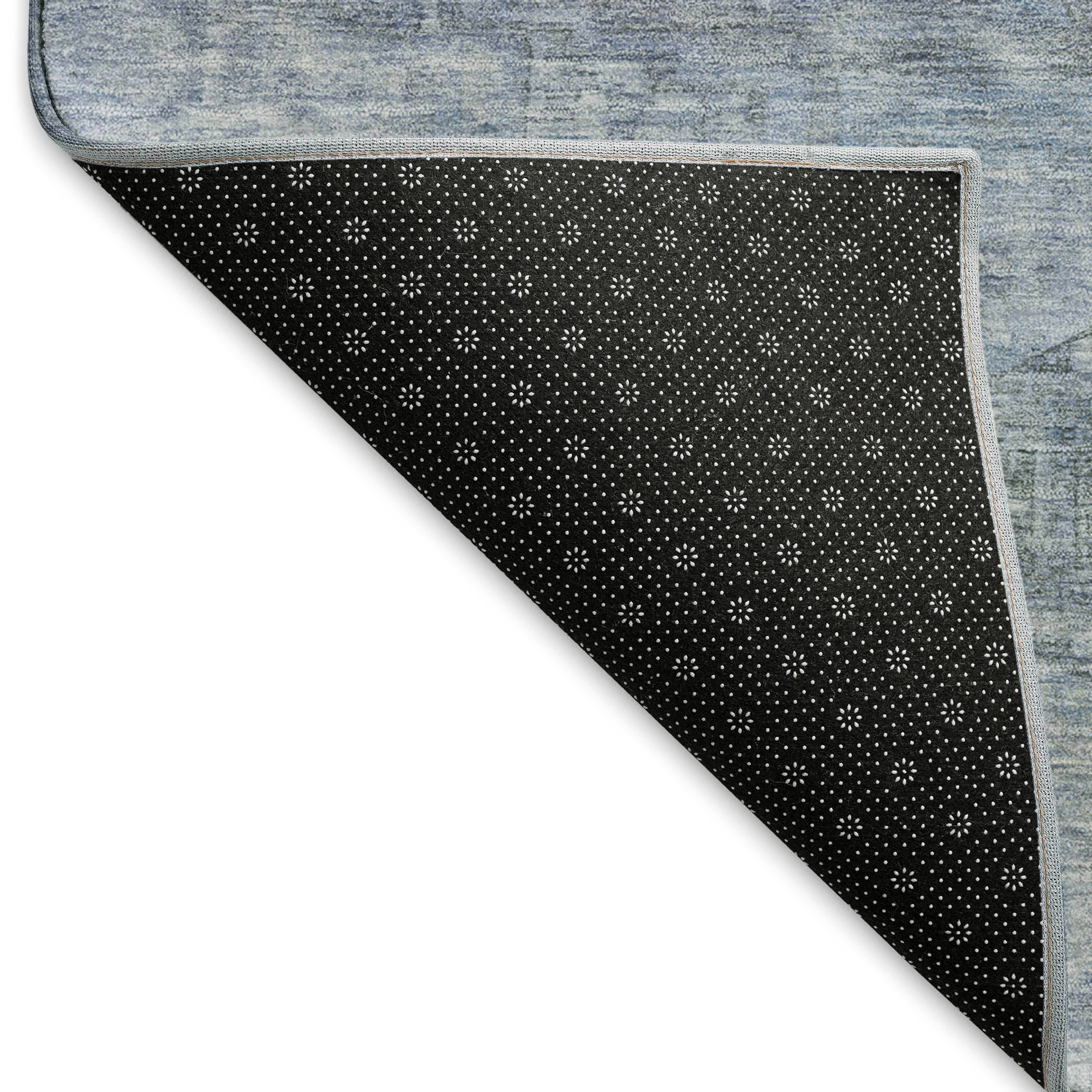 Santorini Machine Washable Traditional Sky Blue Rug 1'8" x 2'6" #shape_Rectangle