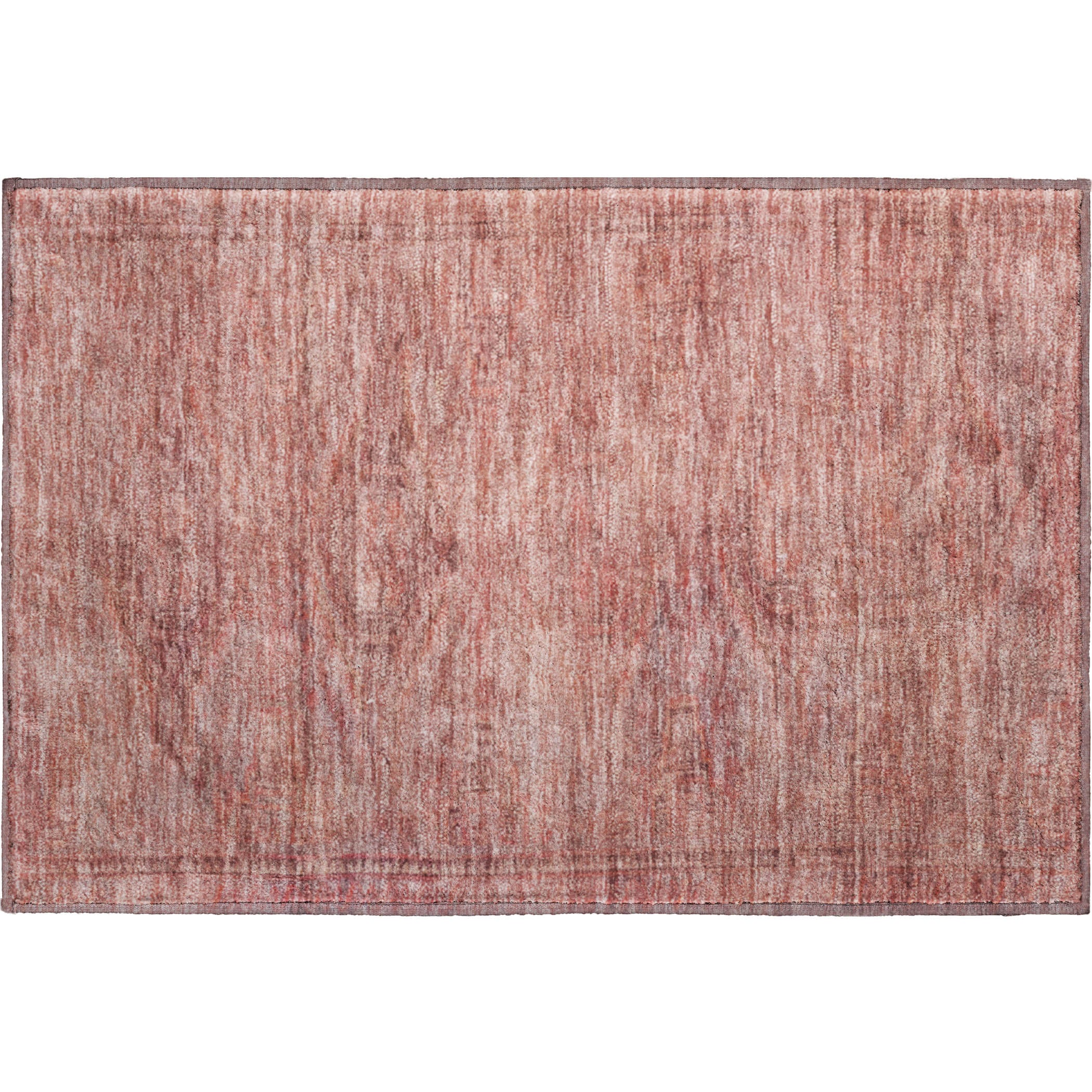 Santorini Machine Washable Traditional Terracotta Orange Rug 1'8" x 2'6" #shape_Rectangle
