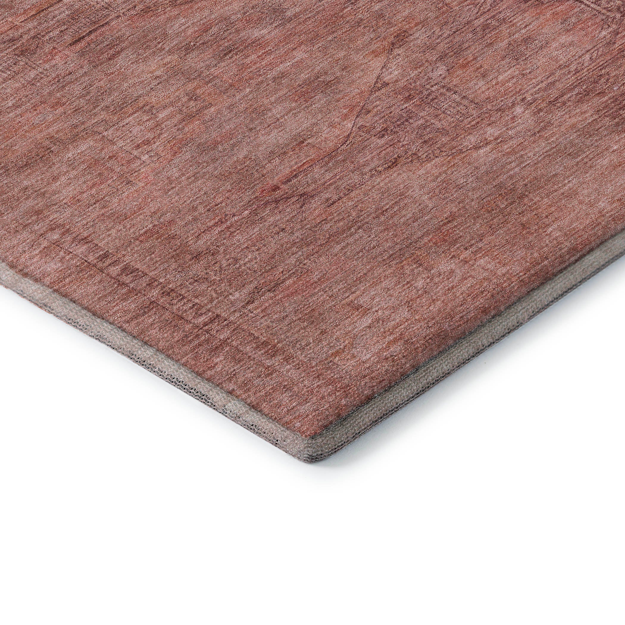 Santorini Machine Washable Traditional Terracotta Orange Rug 1'8" x 2'6" #shape_Rectangle