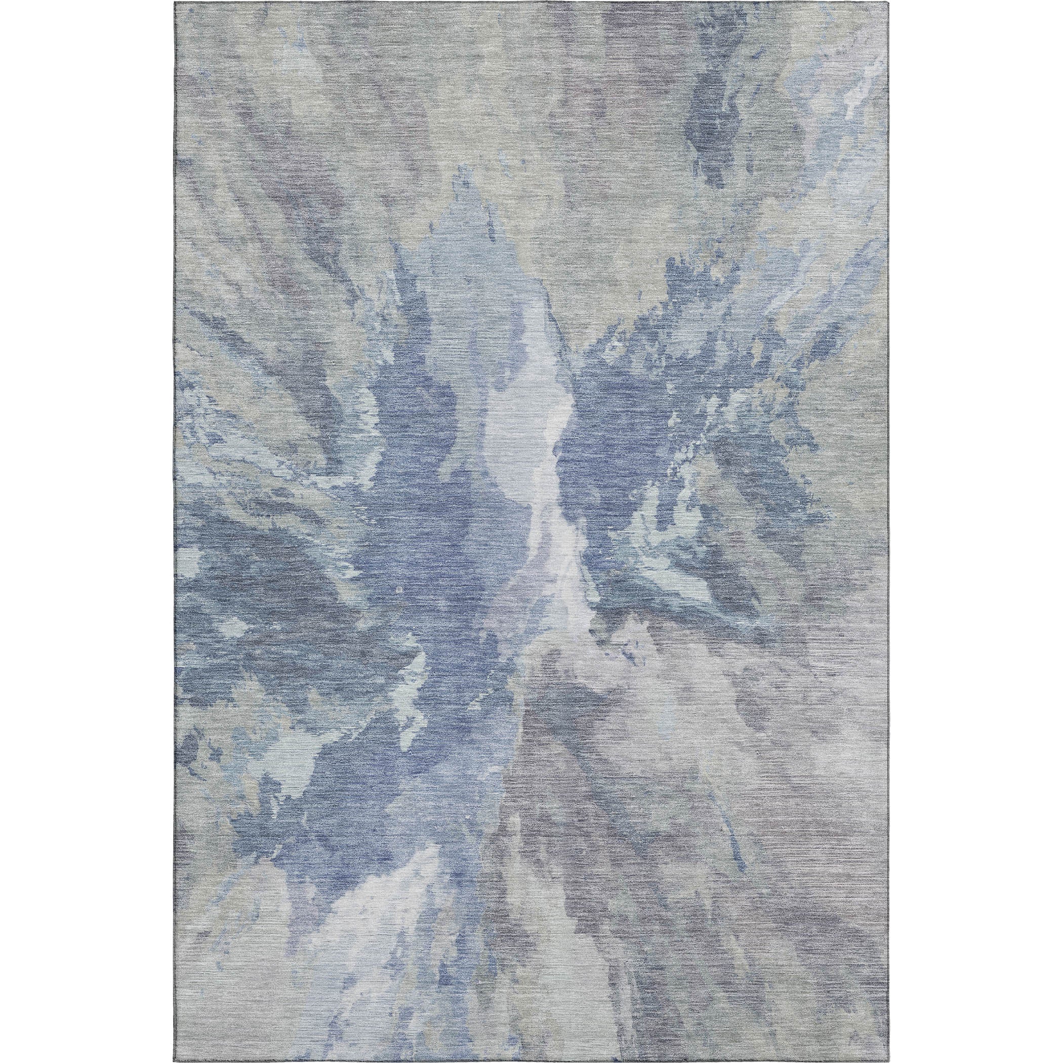 Oaxaca Machine Washable Transitional Denim Blue Rug 2'6" x 3'10" #shape_Rectangle