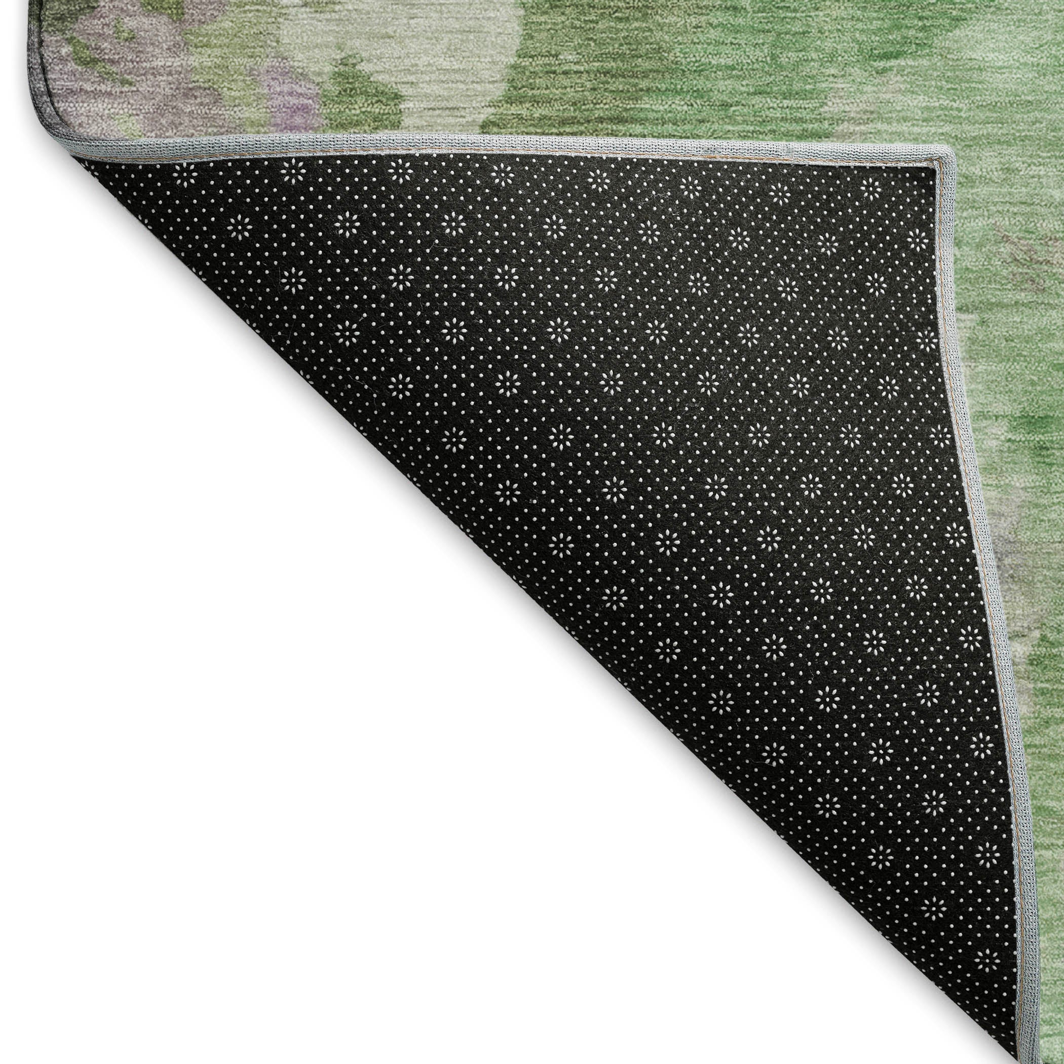 Oaxaca Machine Washable Transitional Green Rug 1'8" x 2'6" #shape_Rectangle