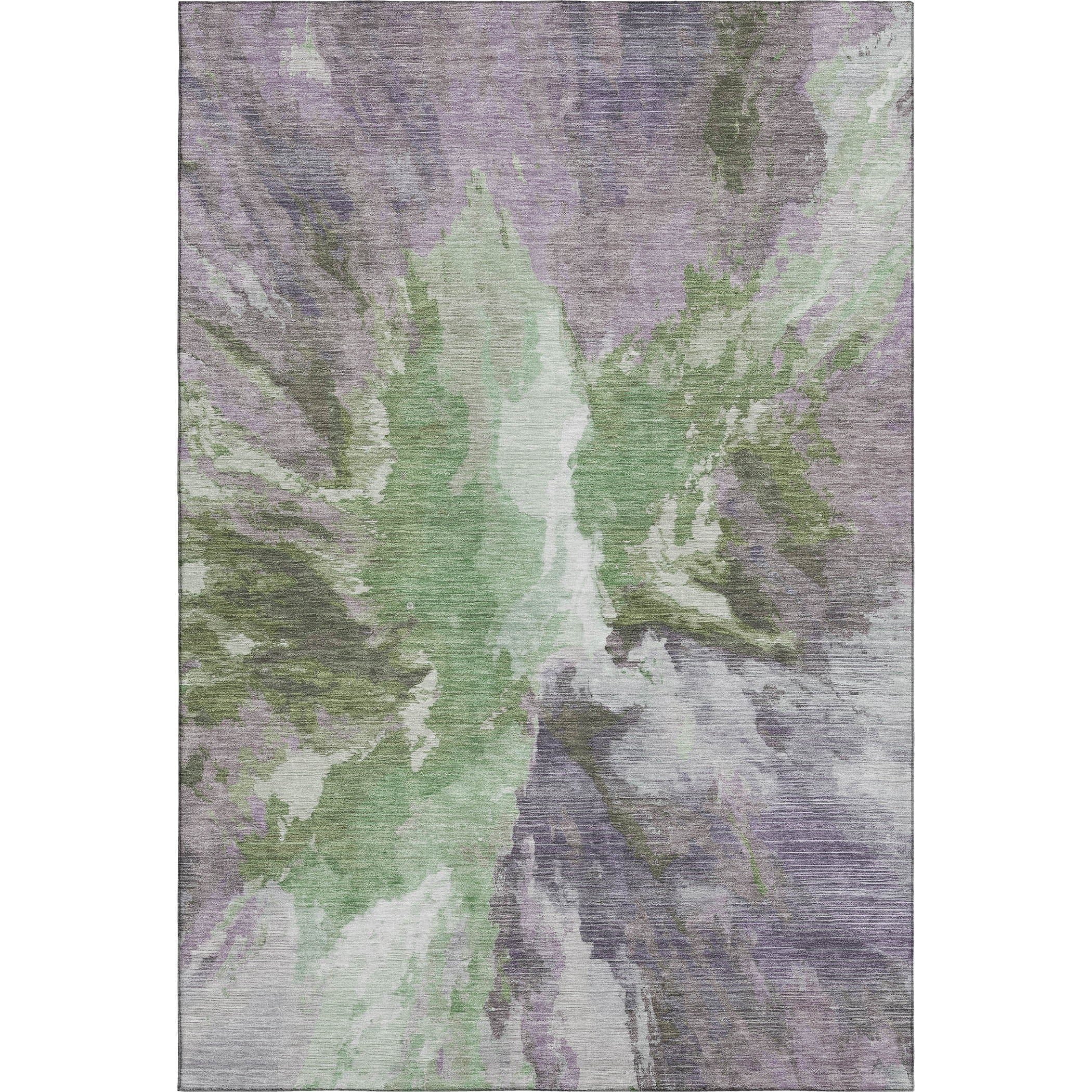 Oaxaca Machine Washable Transitional Green Rug 2'6" x 3'10" #shape_Rectangle