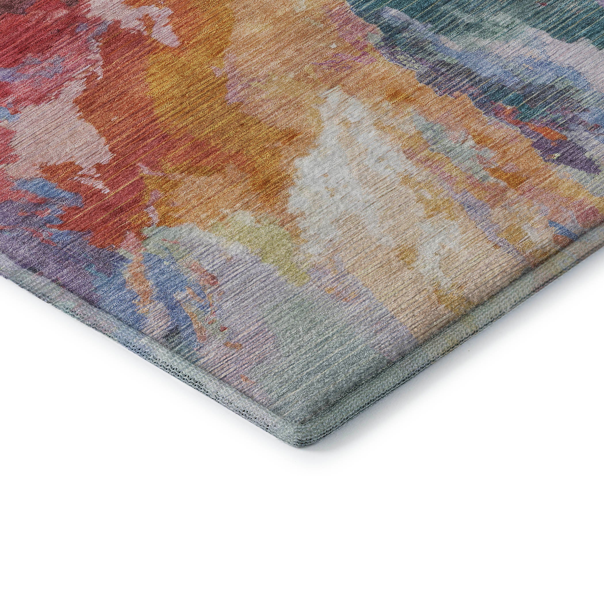 Oaxaca Machine Washable Transitional Orange Rug 1'8" x 2'6" #shape_Rectangle