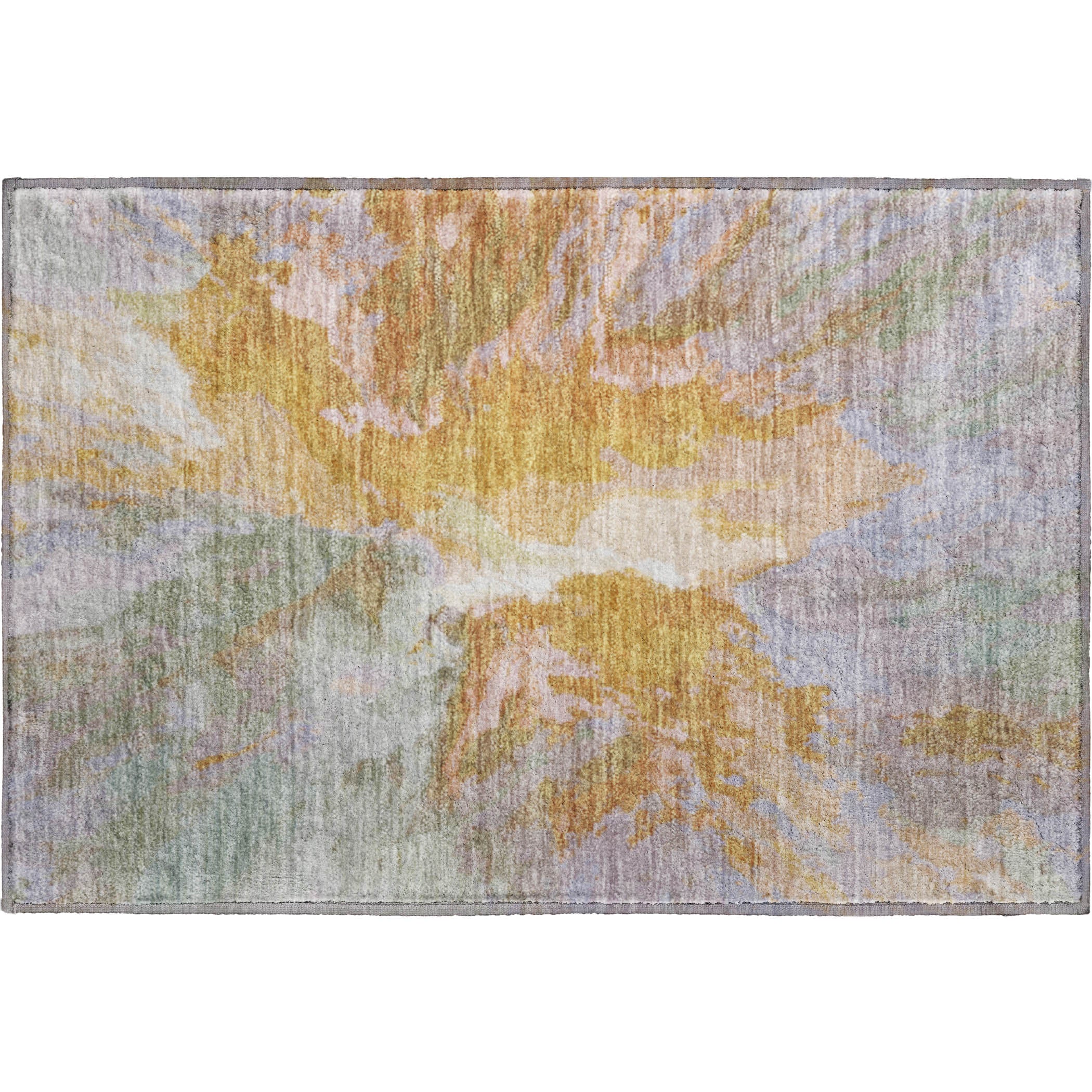 Oaxaca Machine Washable Transitional Rust Orange Rug 1'8" x 2'6" #shape_Rectangle