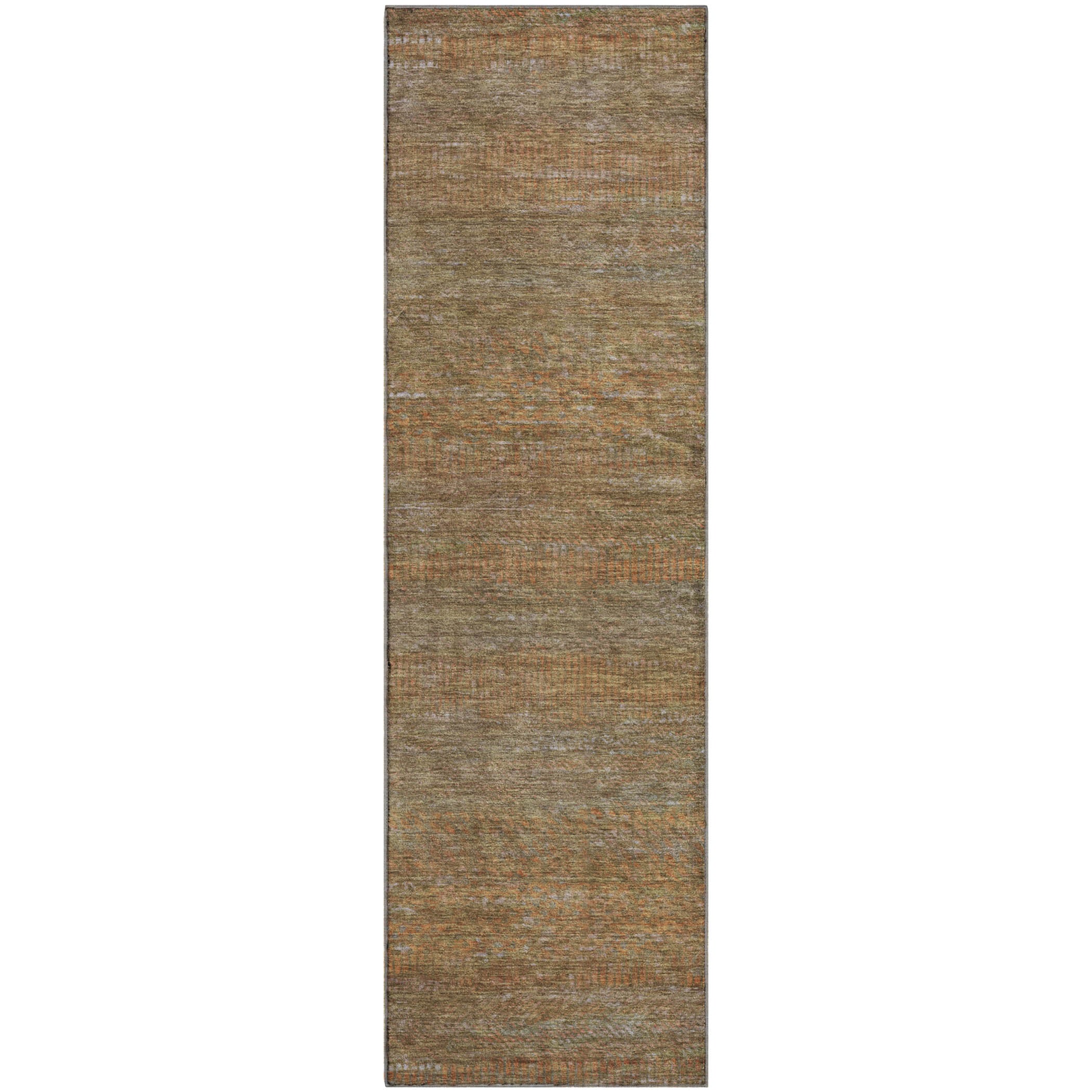 Nairobi Machine Washable Transitional Taupe Brown Rug 2'3" x 7'6" #shape_Runner